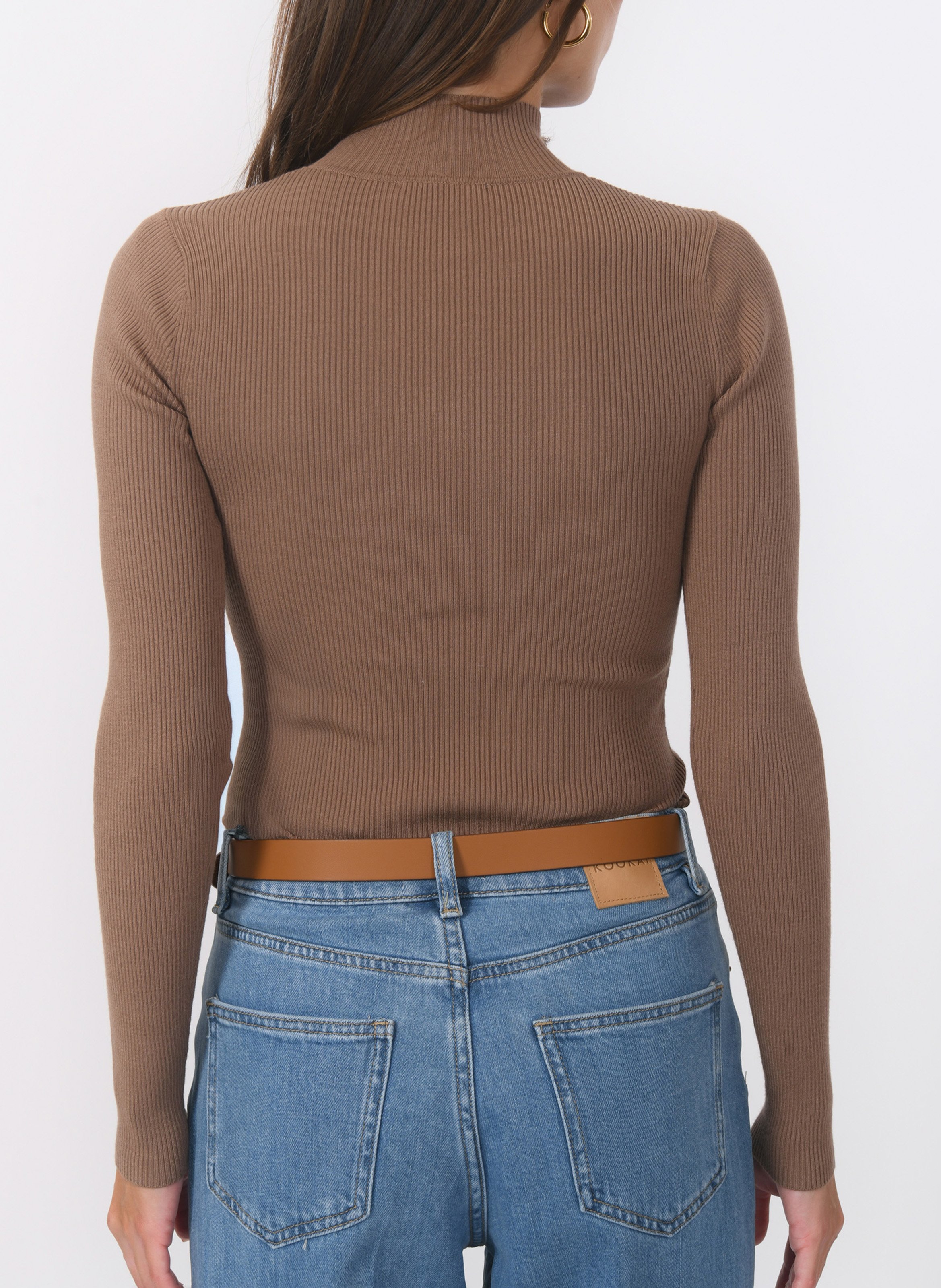 Pull col roulé  KOOKAI Marron