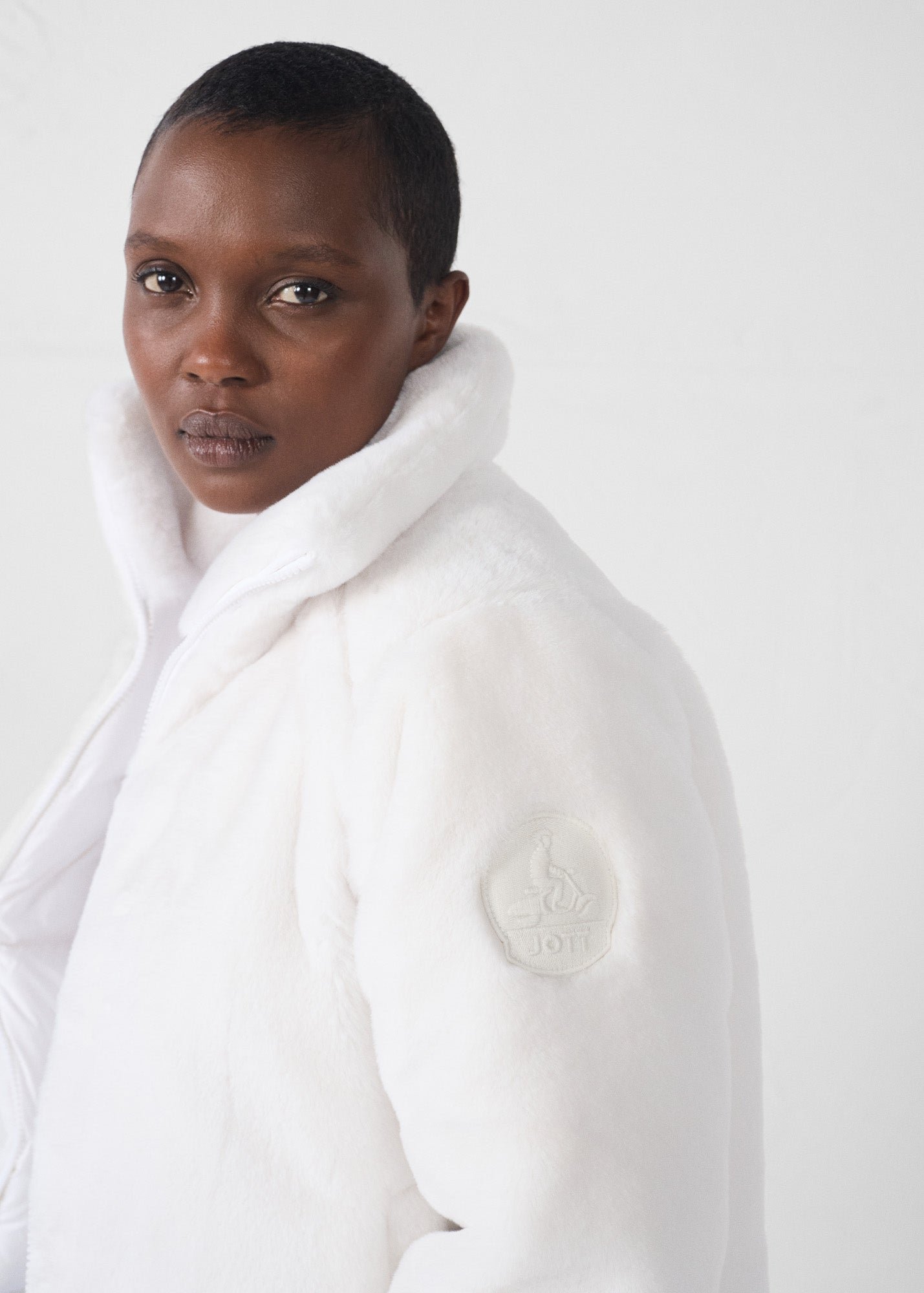 Olga faux fur puffer jacket JOTT White