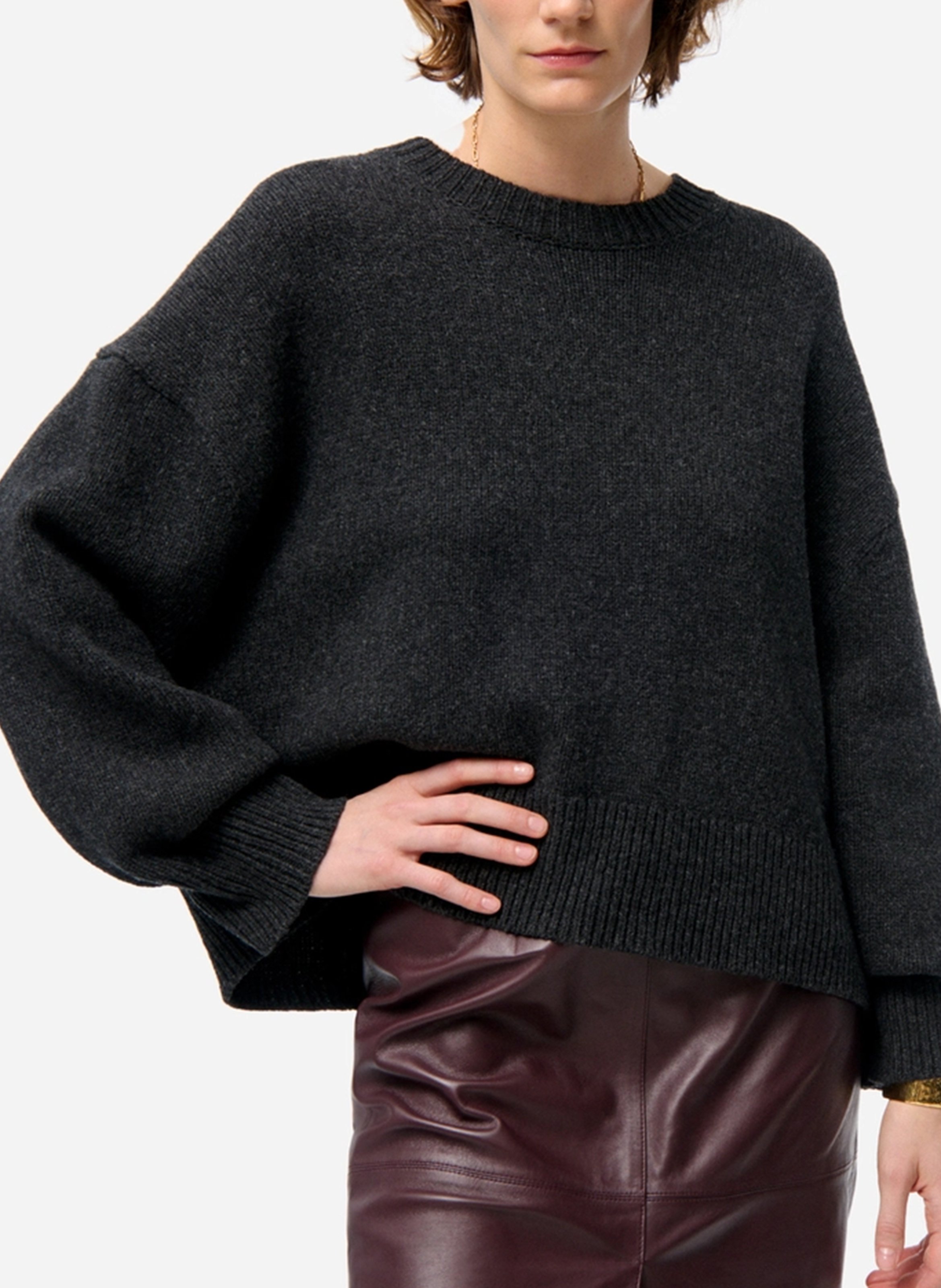 Abidjan wool round-neck sweater VANESSA BRUNO Grey