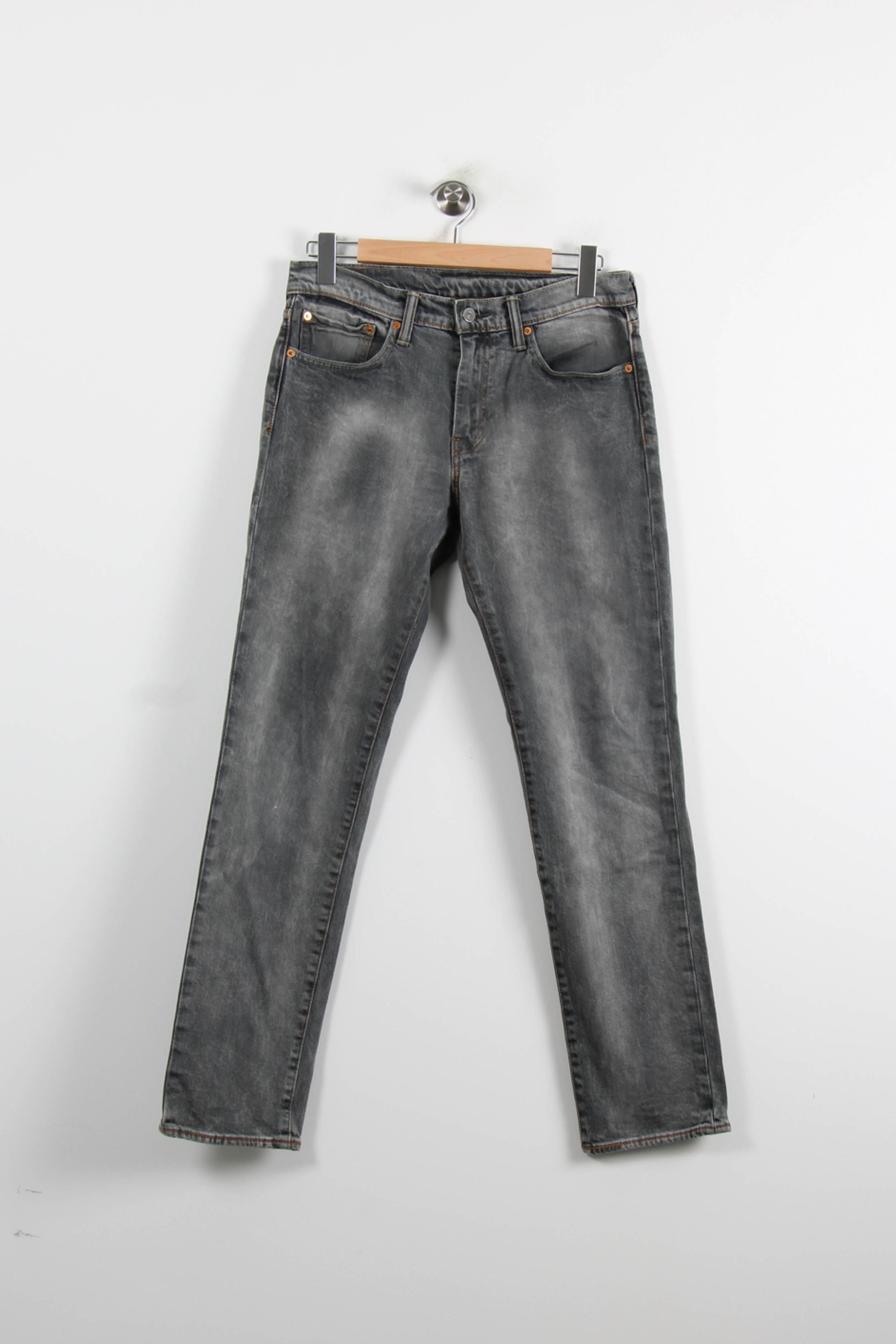 Cropped slim jeans with studs LEVI'S - Seconde main Grey