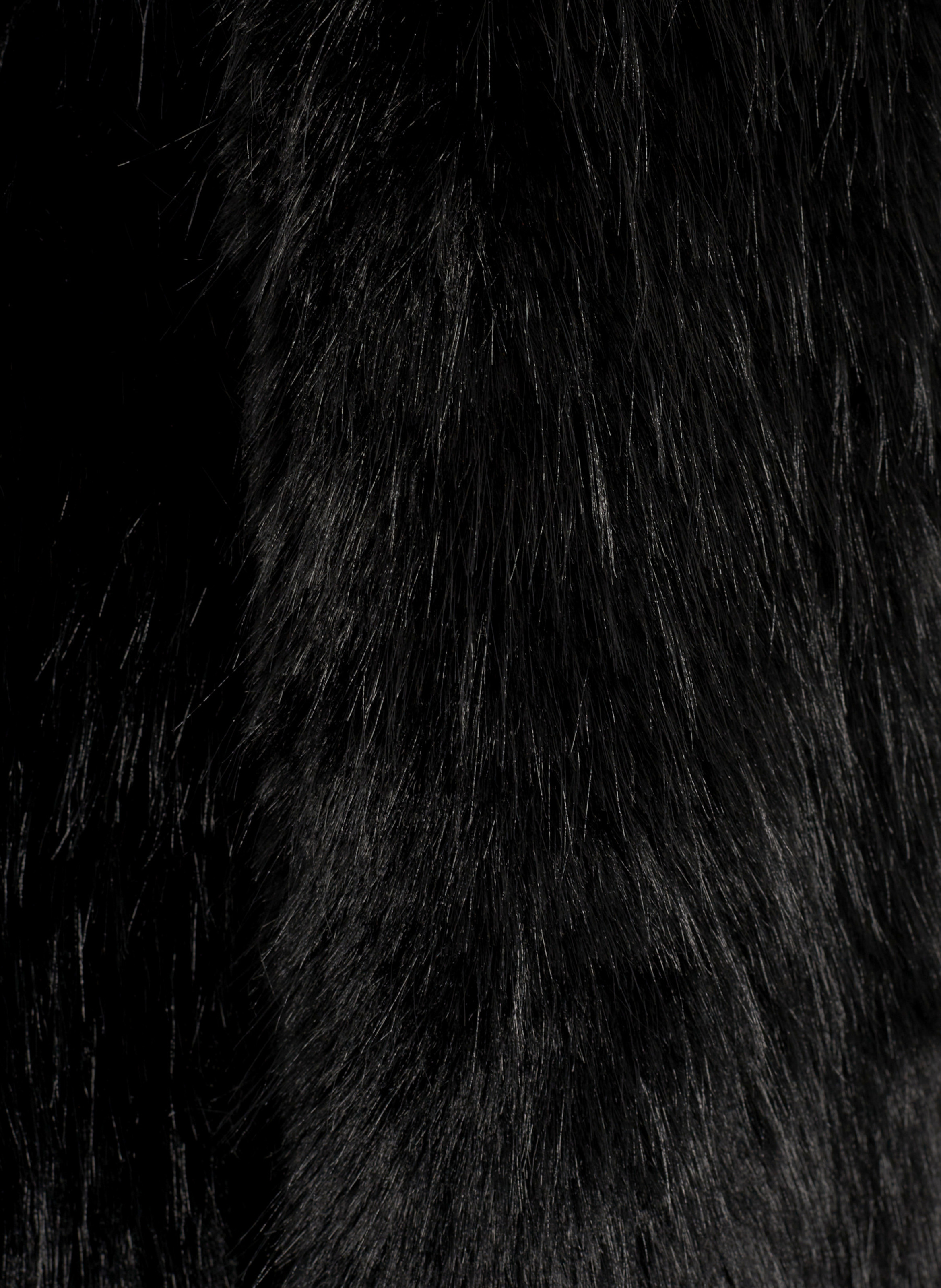 Faux fur collar Black