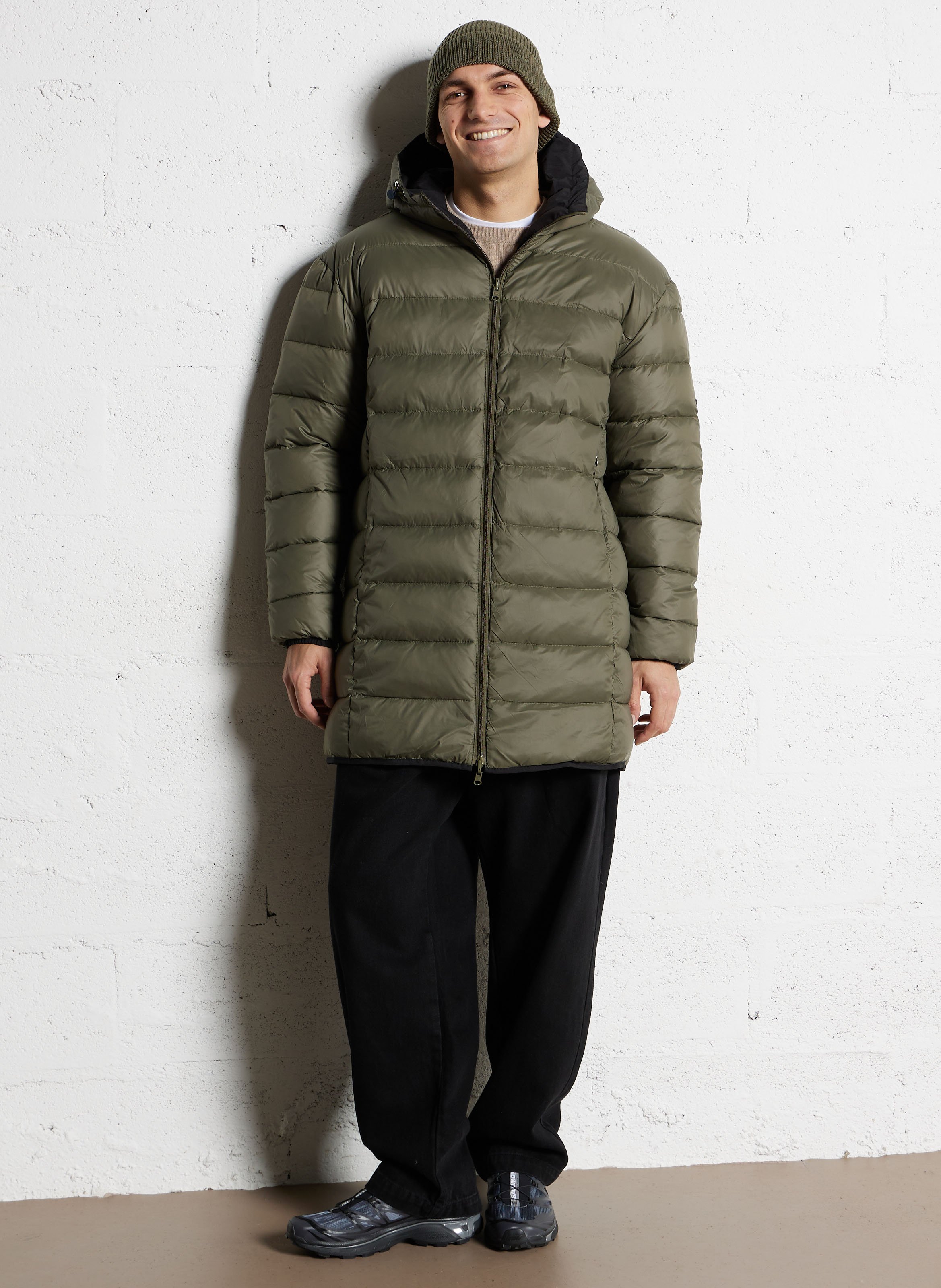 Doudoune longue col montant réversible  FLOTTE Noir