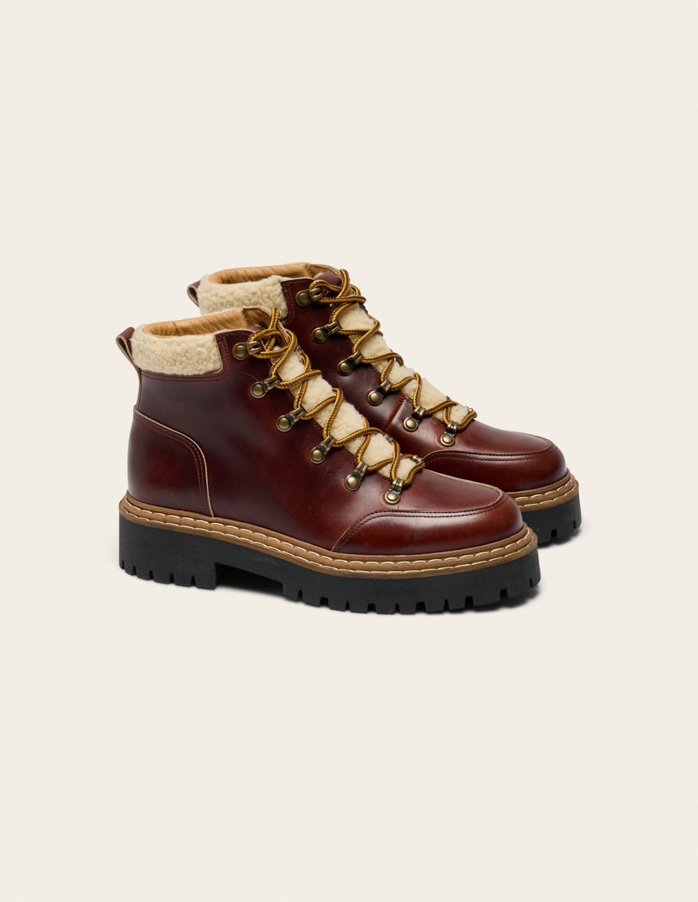Lace-up ankle boots ODAJE EX. M.MOUSTACHE Brown