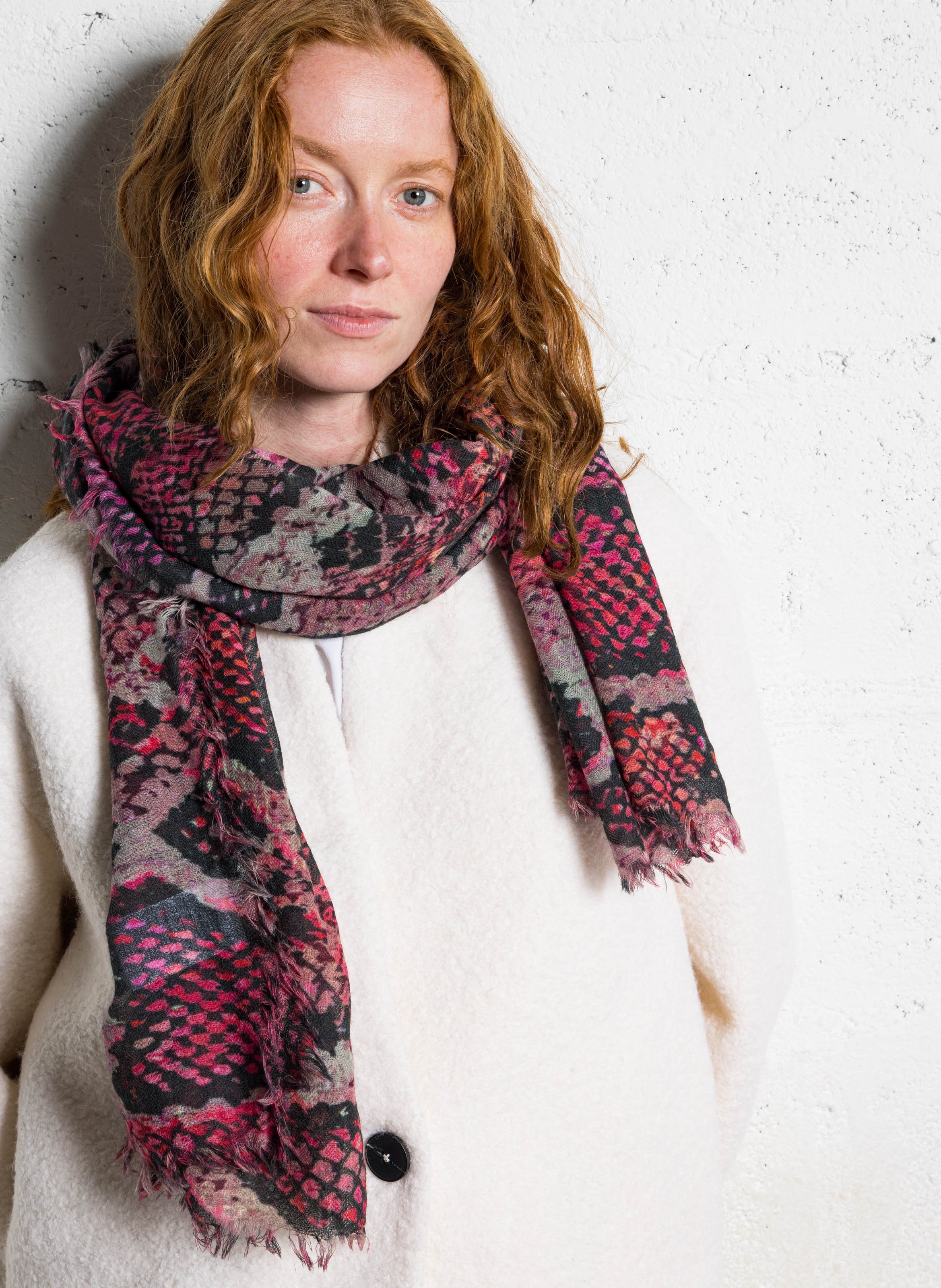 Foulard en laine  SUD EXPRESS Rouge