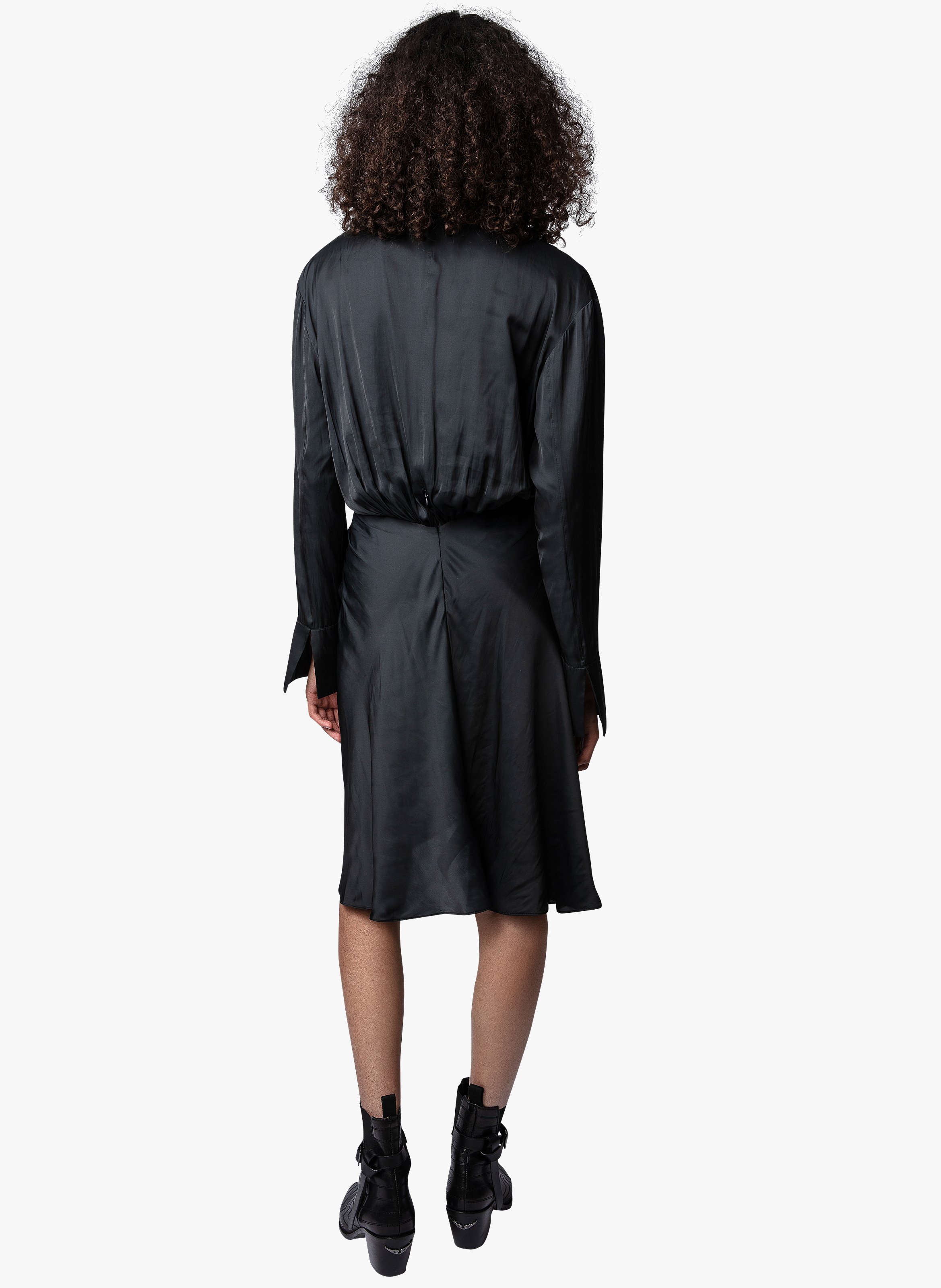 Robe midi drapée ZADIG&VOLTAIRE Noir