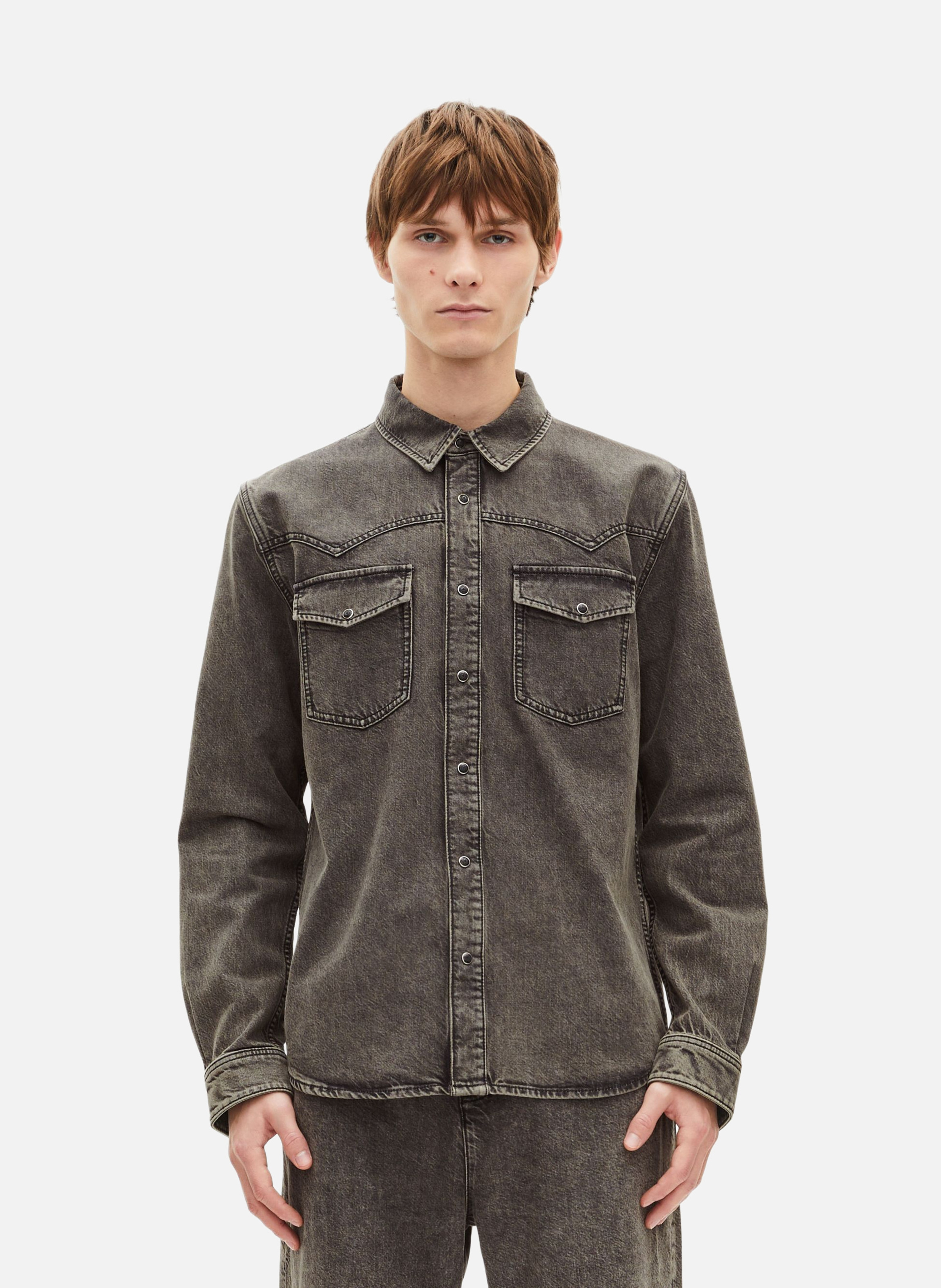 Denim shirt THE KOOPLES Grey