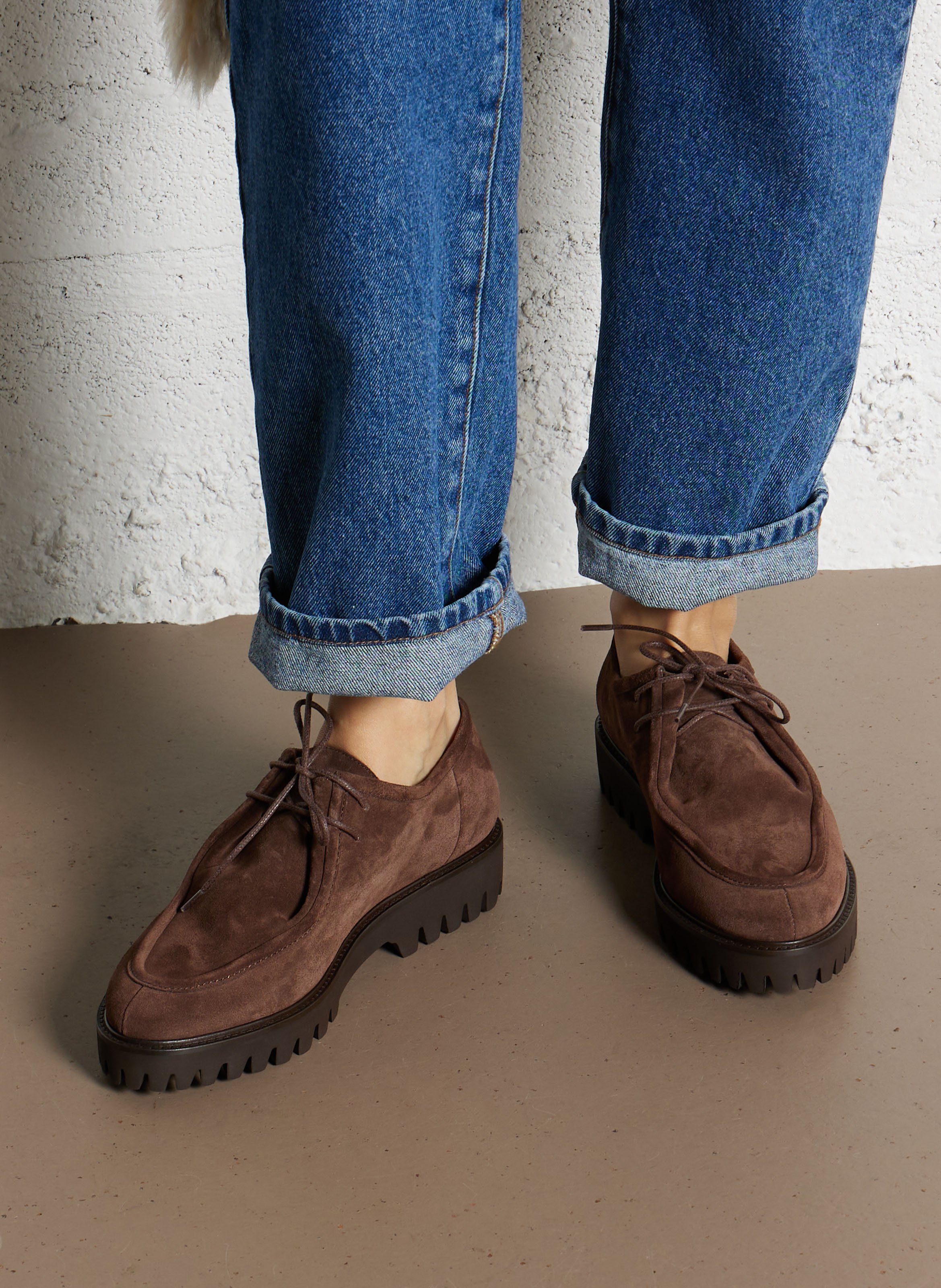 Derbies en cuir RIVECOUR Marron