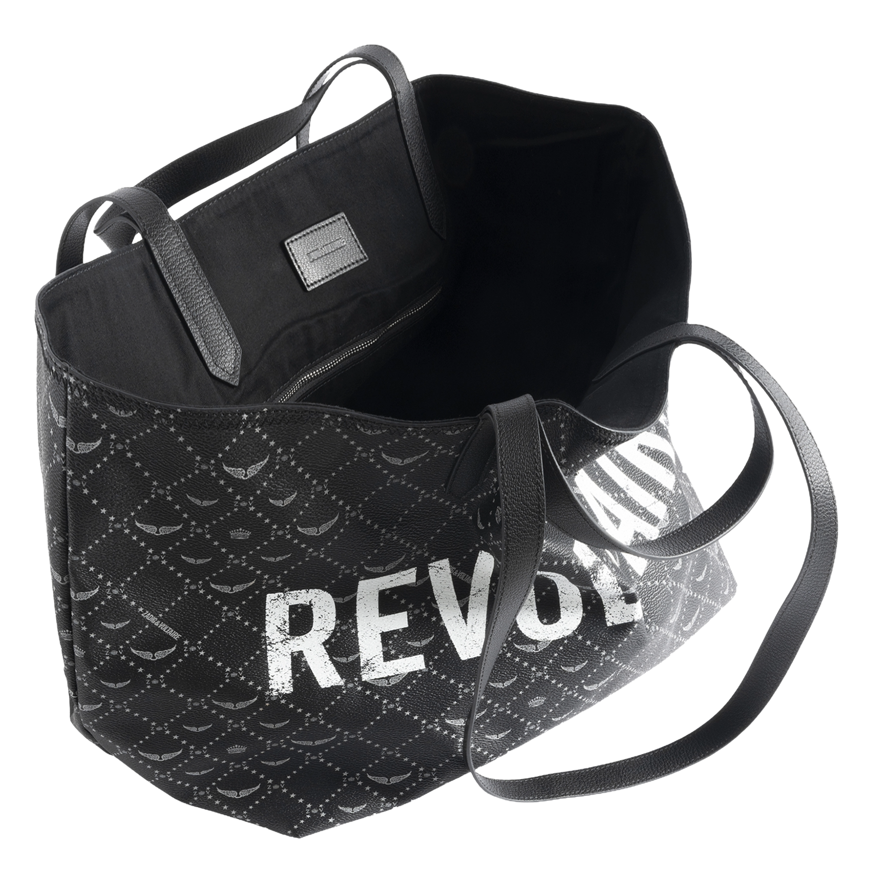 Canvas monogram tote bag ZADIG&VOLTAIRE Black