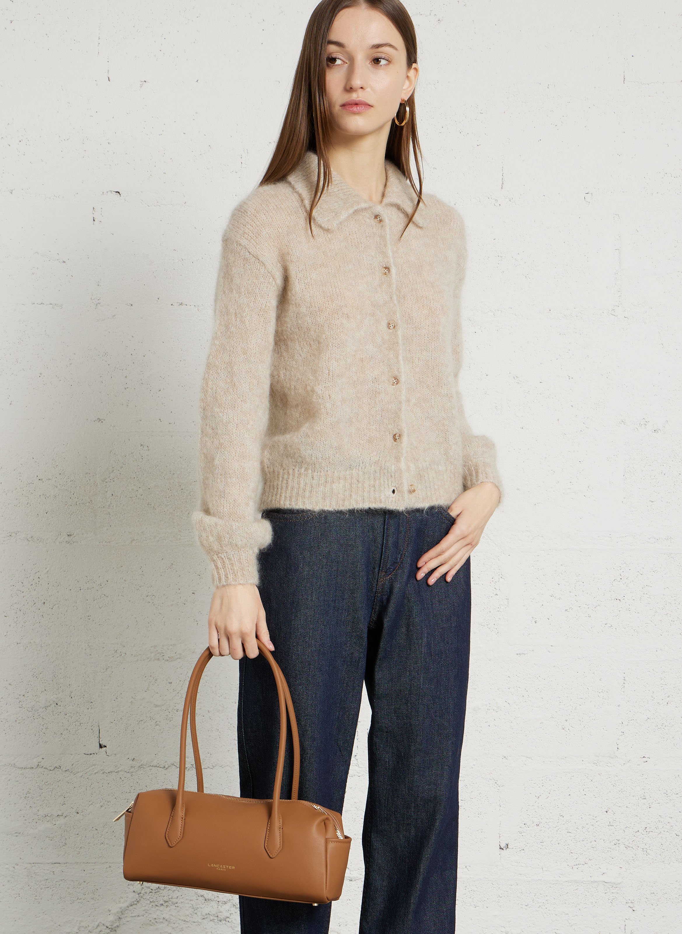 Sac trotteur en cuir LANCASTER PARIS Marron