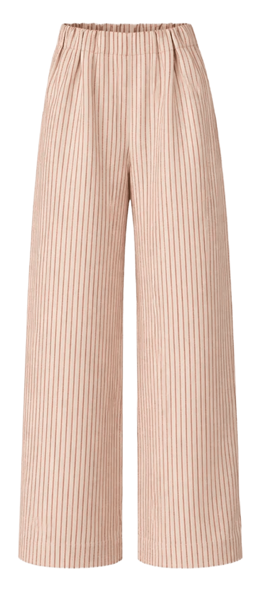 Broek met hoge taille en wijde strepen BY BAR Rood