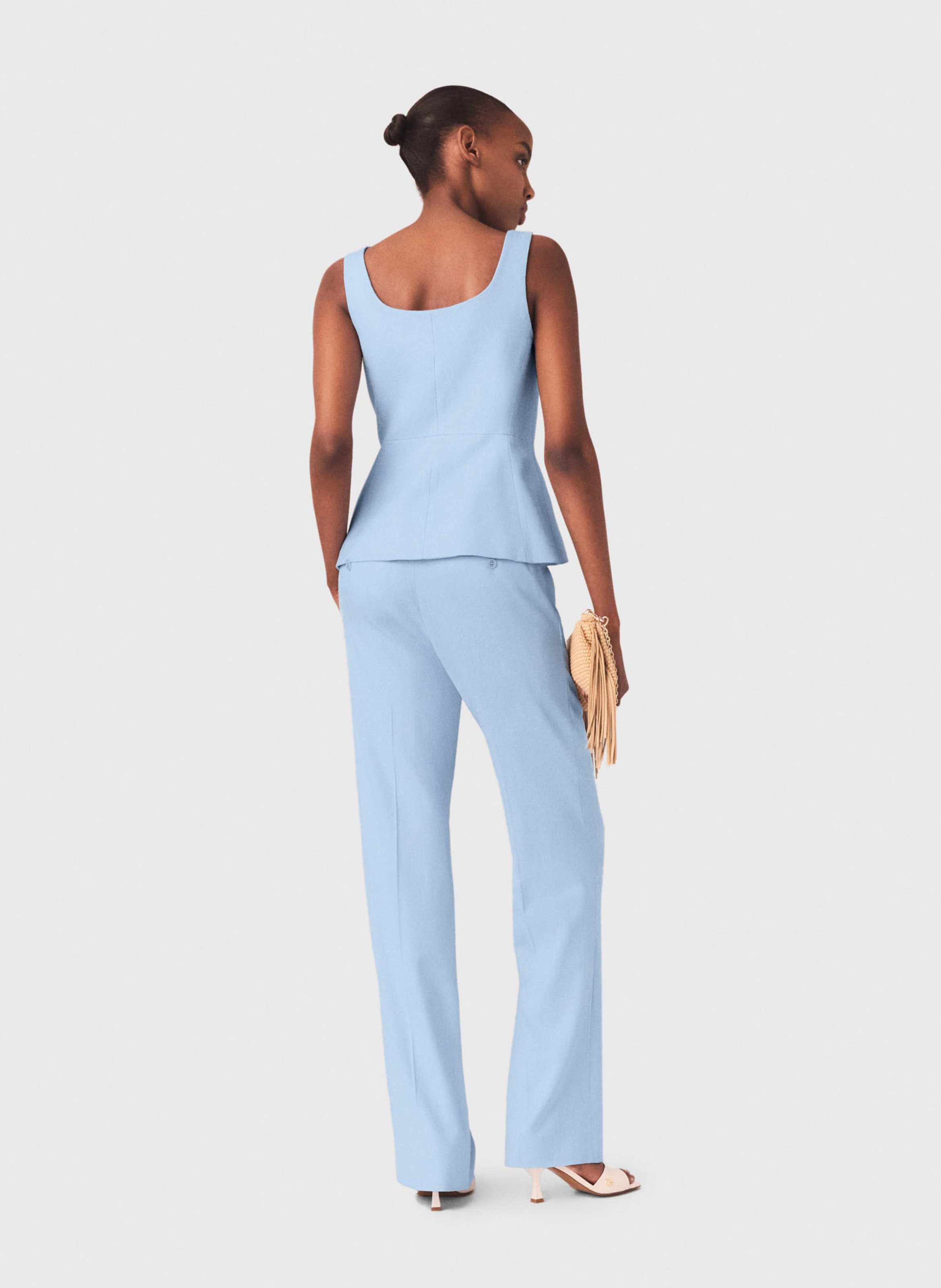 Straight suit trousers MAJE Blue