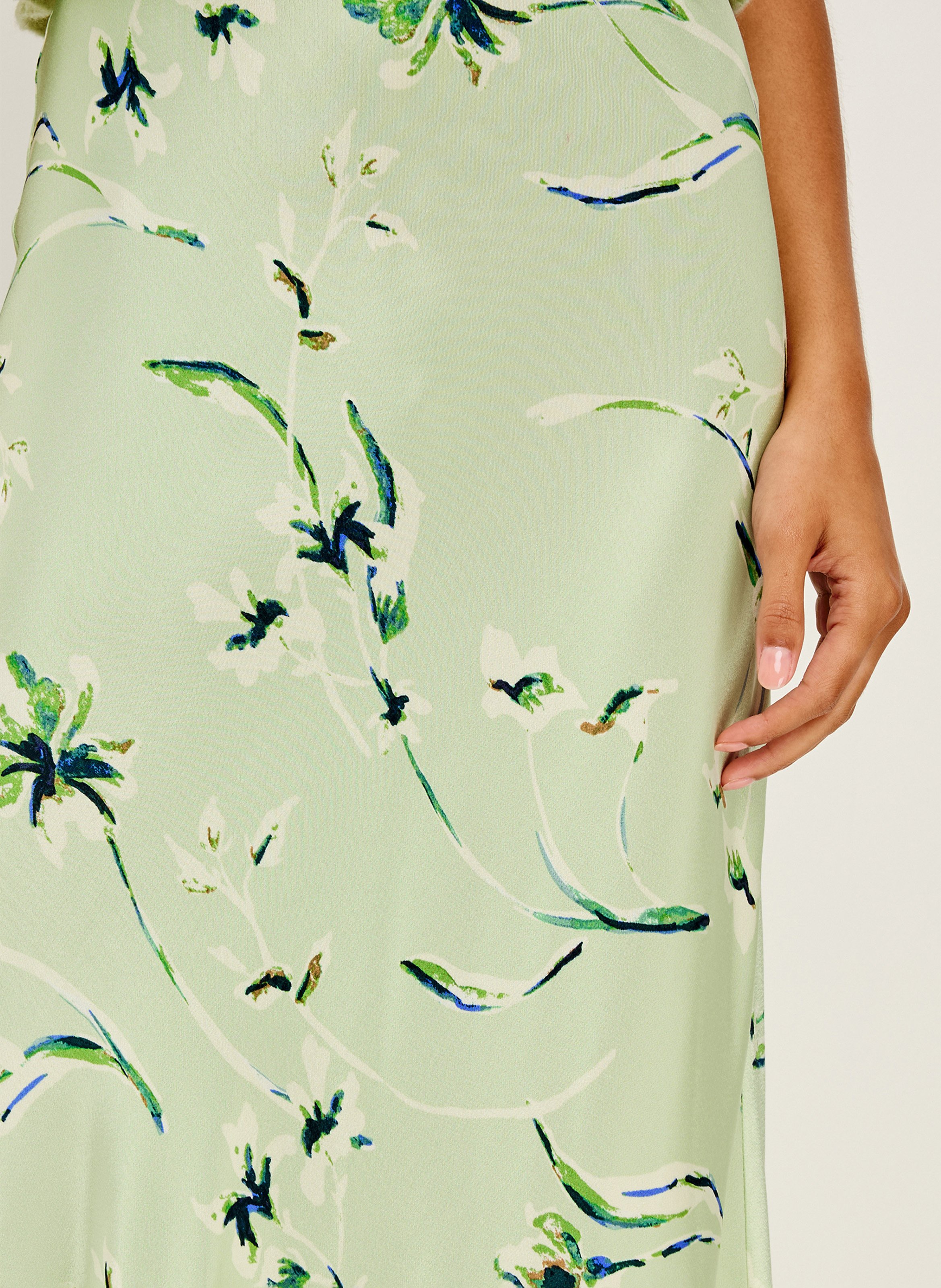 Rechte rok met print RAILS Groen