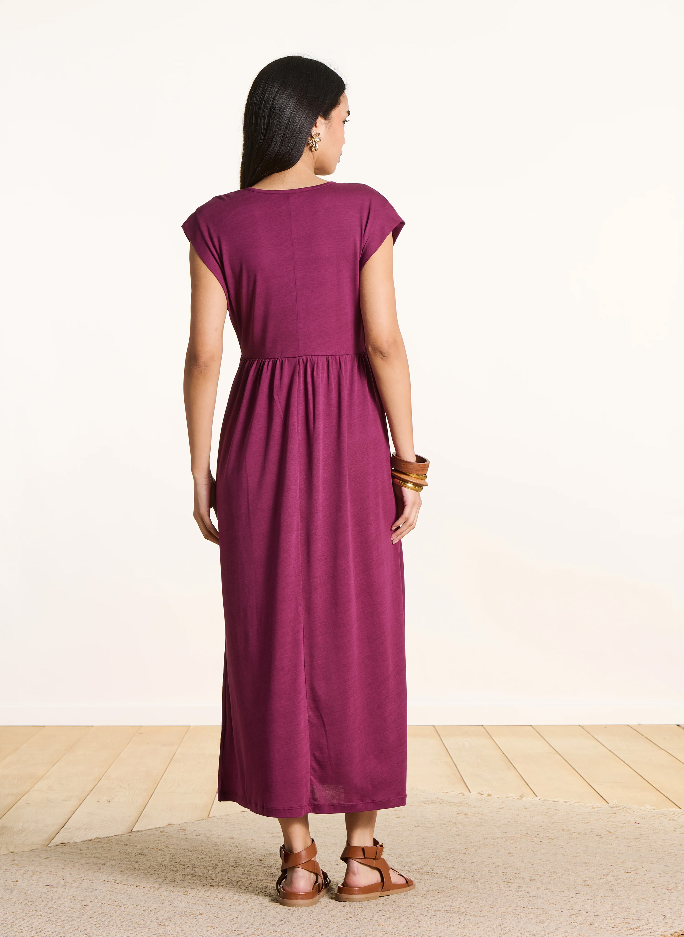 Langes Kleid mit V-Ausschnitt LA FEE MARABOUTEE Violett