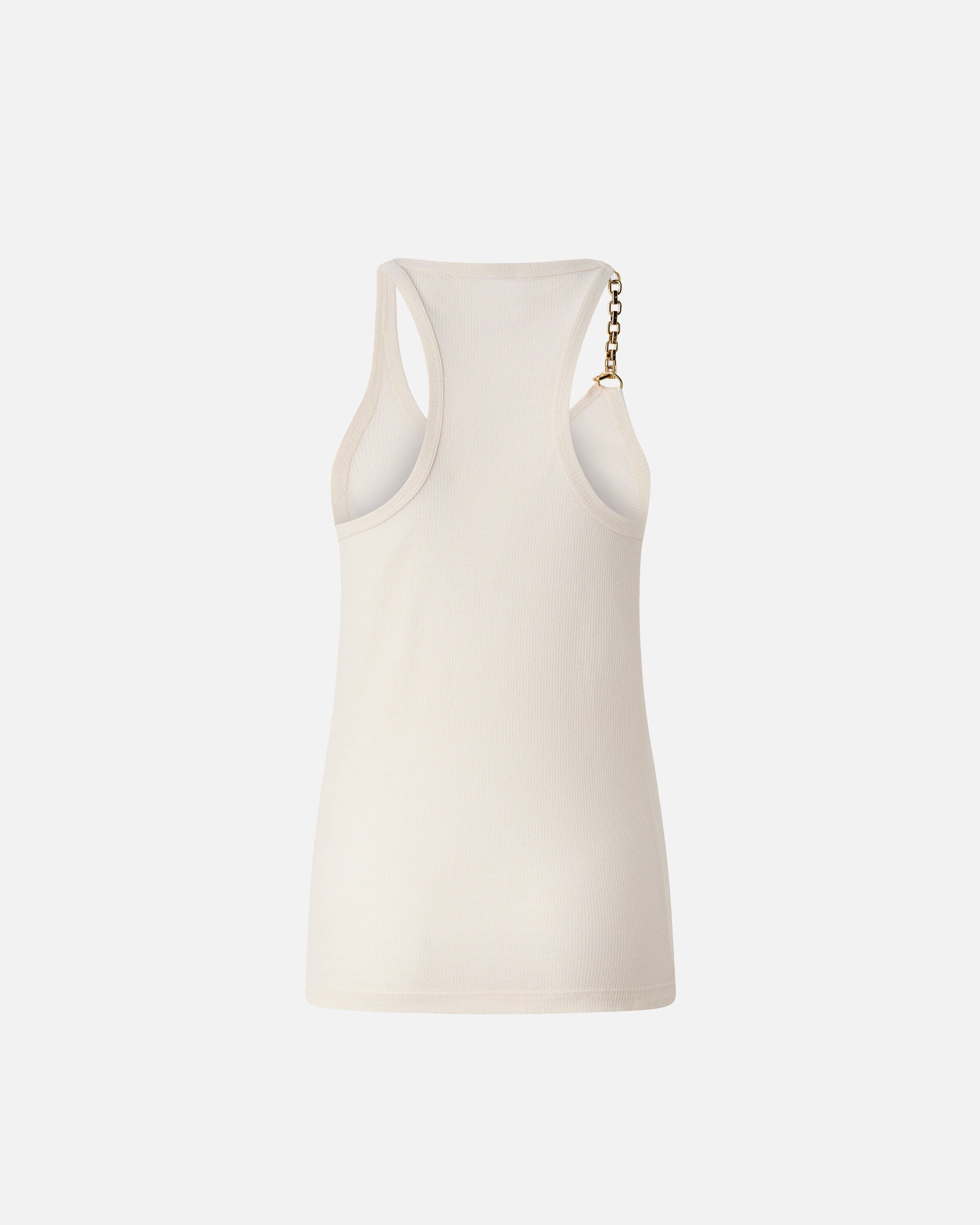 Sleeveless top with chain PINKO Beige