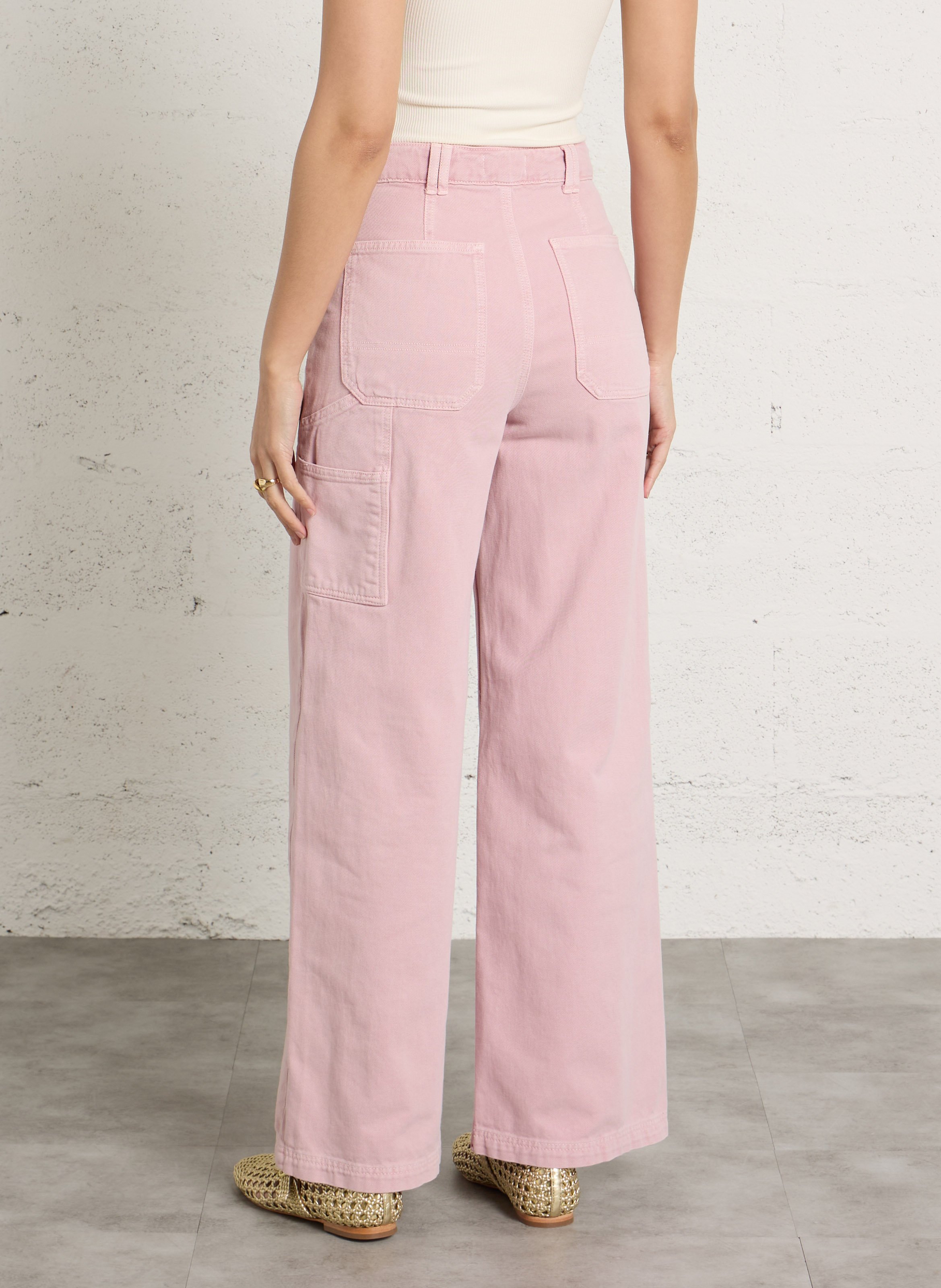 Weit geschnittene Jeans - aus Baumwolle DES PETITS HAUTS Rosa