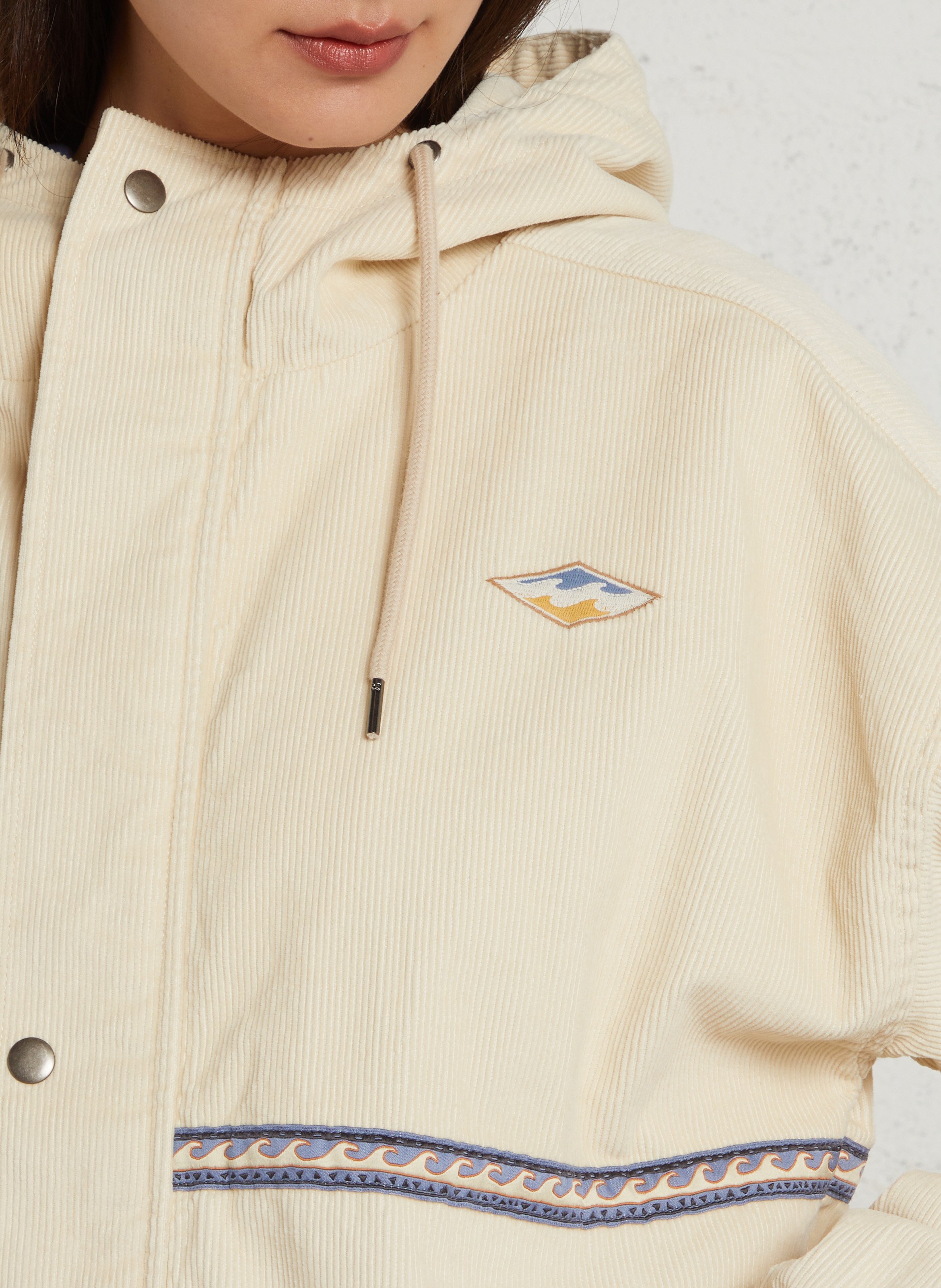 High-neck cotton jacket BILLABONG White