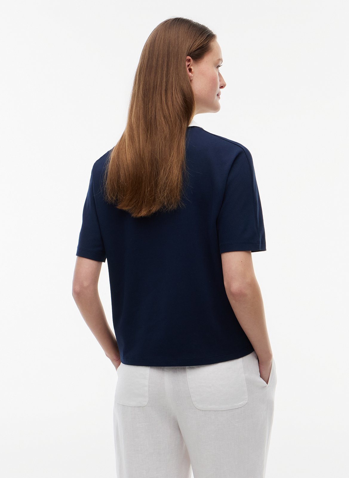 Poloshirt mit kurzen Ärmeln uni TOMMY HILFIGER Blau