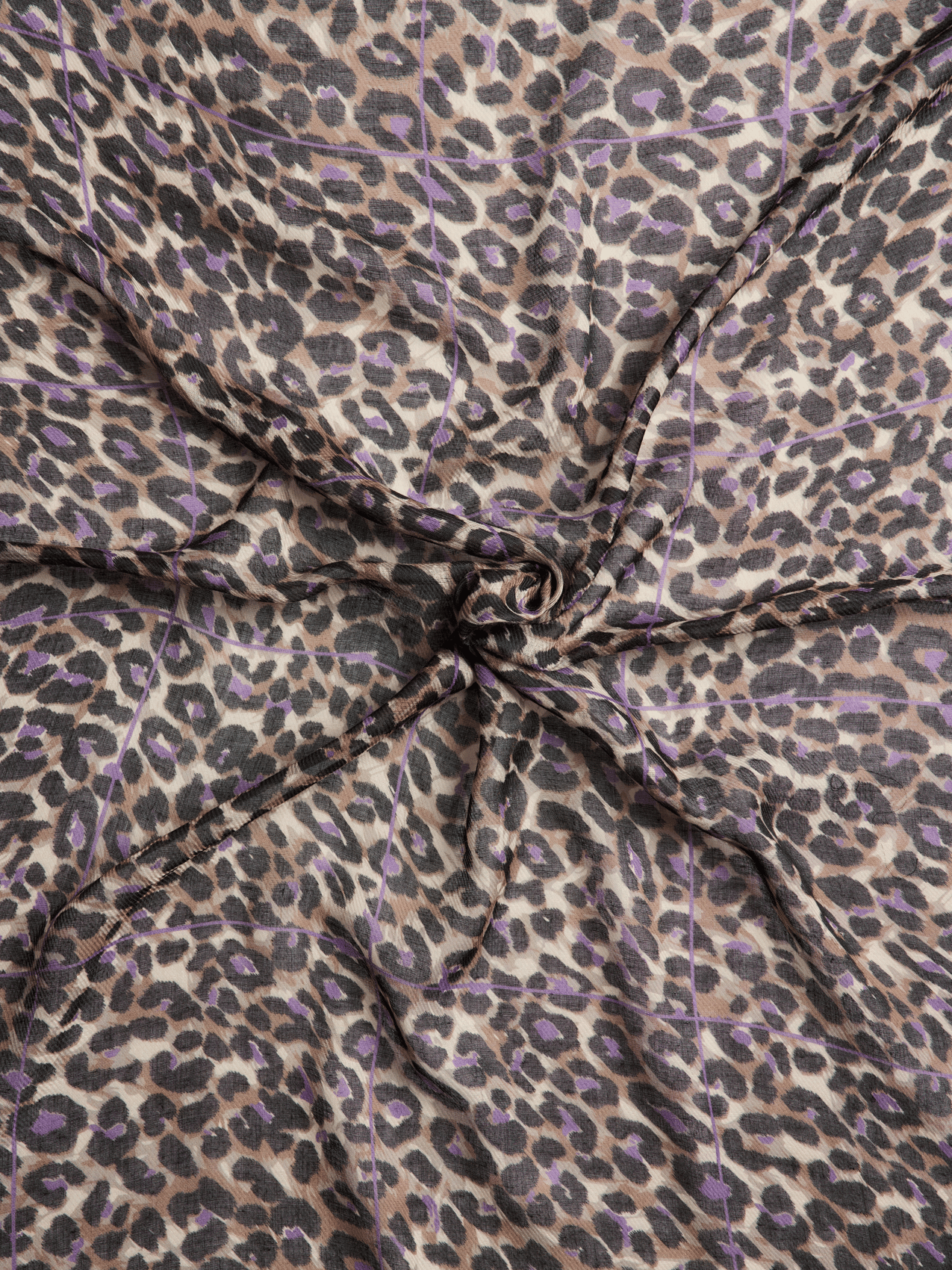 Foulard imprimé léopard PIECES Marron