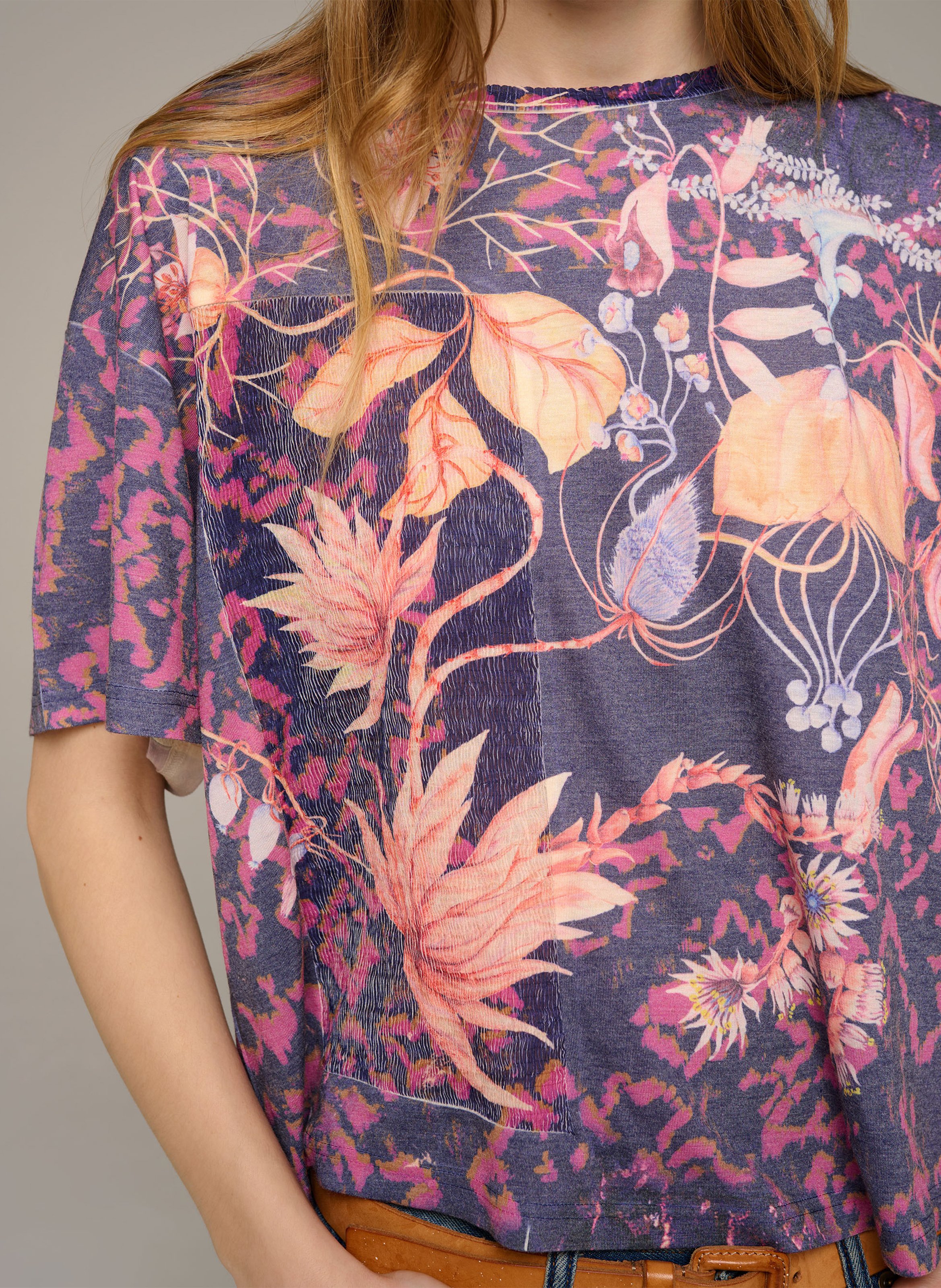 Round-neck T-shirt COTELAC Purple