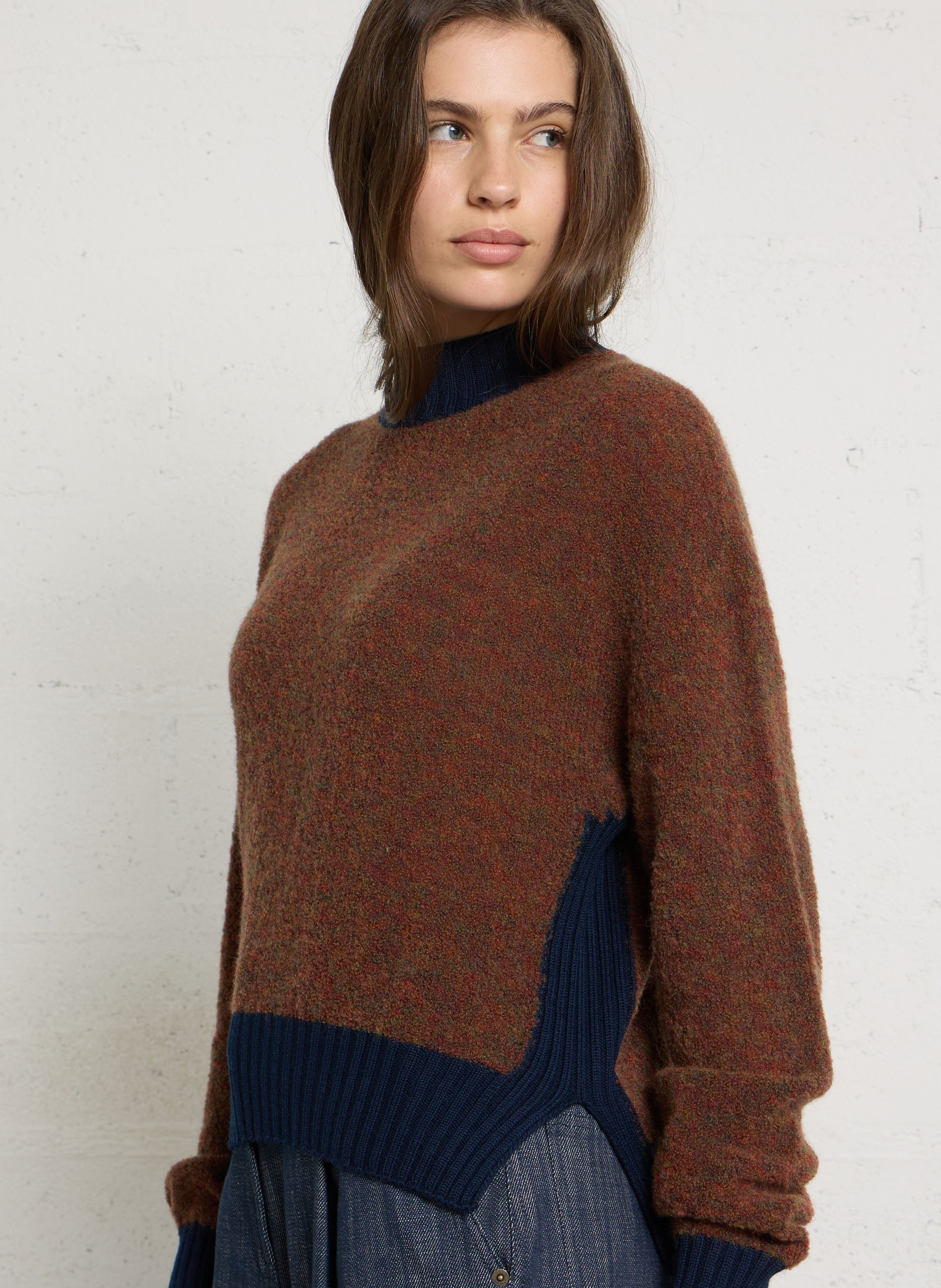 Oversized wool-blend sweater MOMONI Brown
