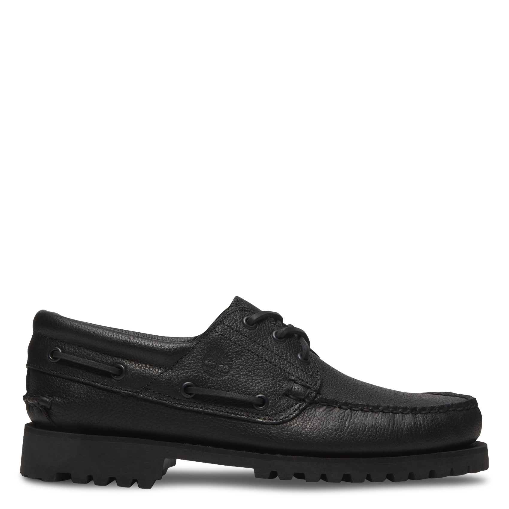 Chaussure bateau en cuir TIMBERLAND Noir