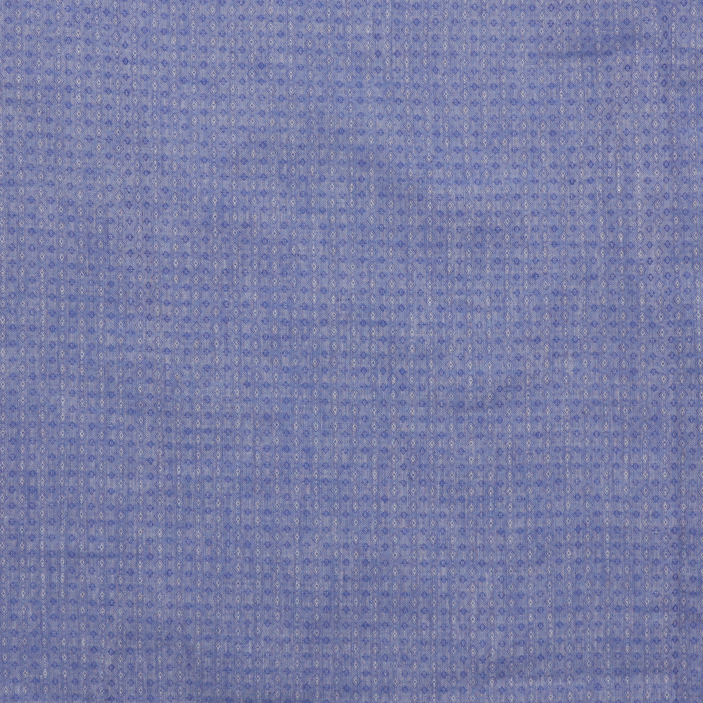 Chemise manches longues en coton avec motifs losange SERGE BLANCO Bleu