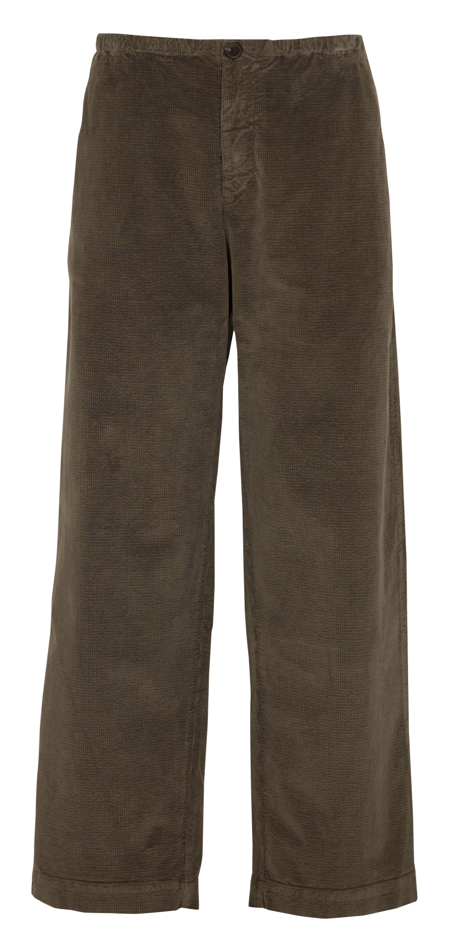 Wijde, katoenen ribbroek MASSCOB Groen
