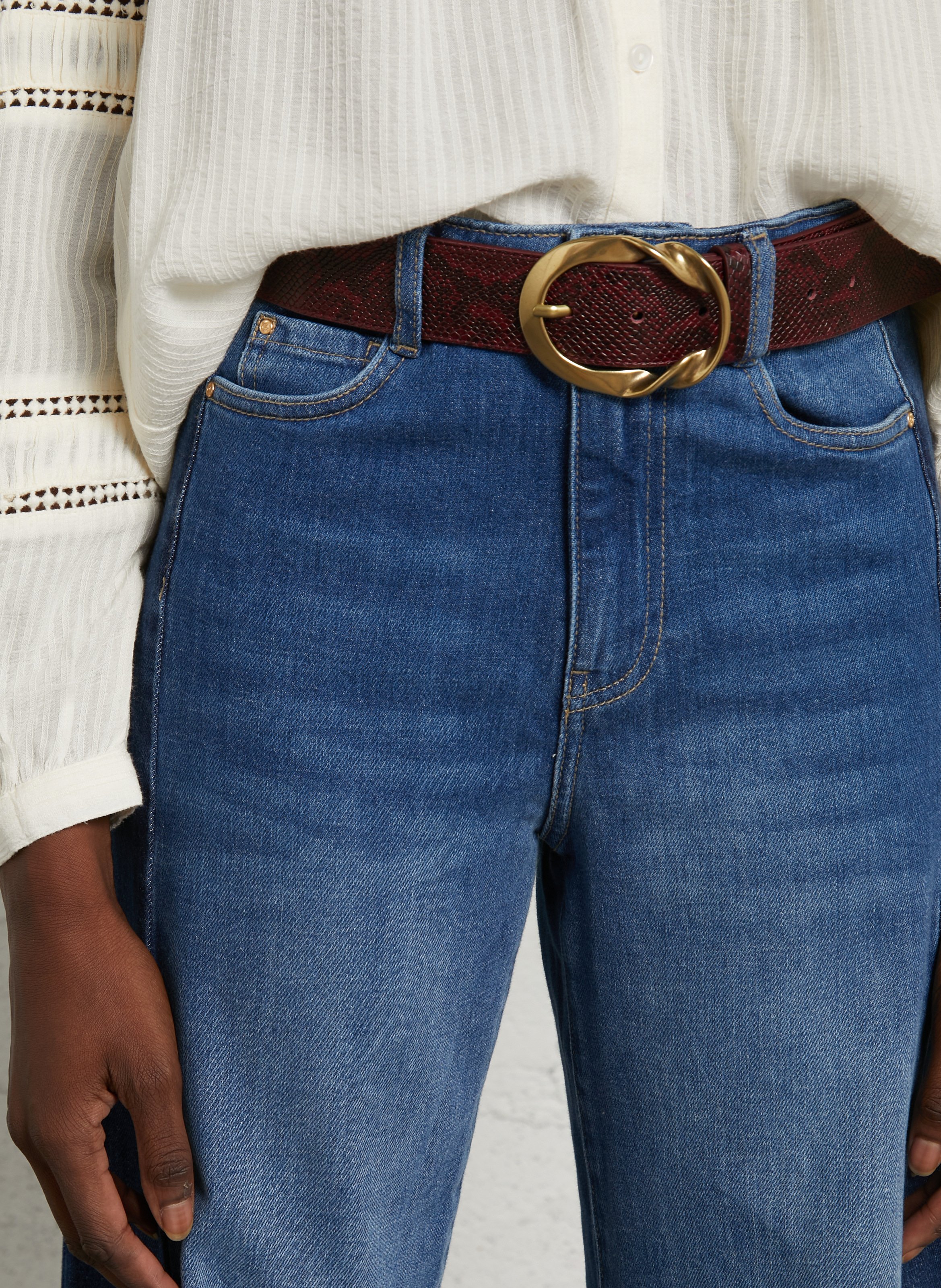 Leather belt MAISON 123 Red