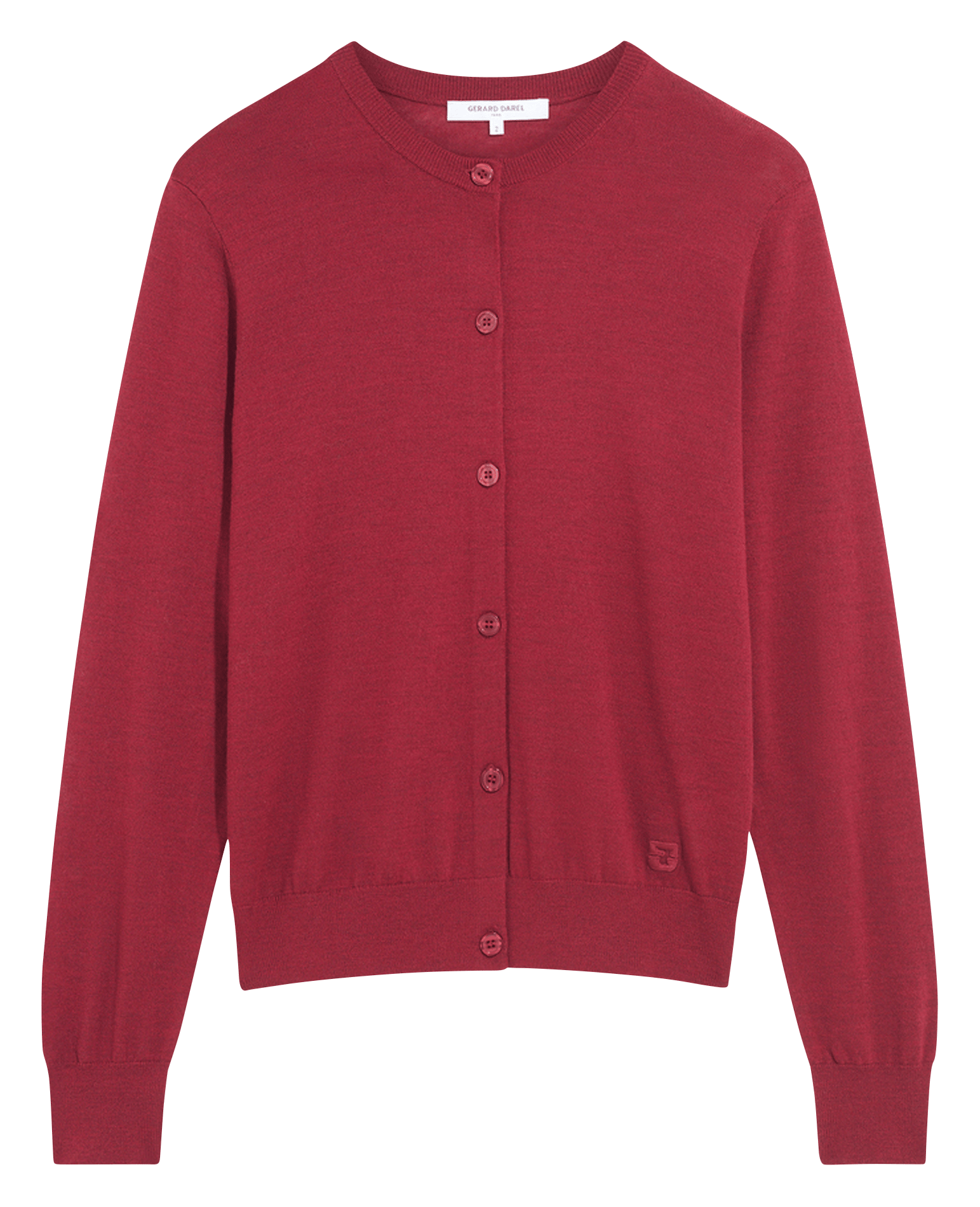 Gilet droit col rond en laine GERARD DAREL