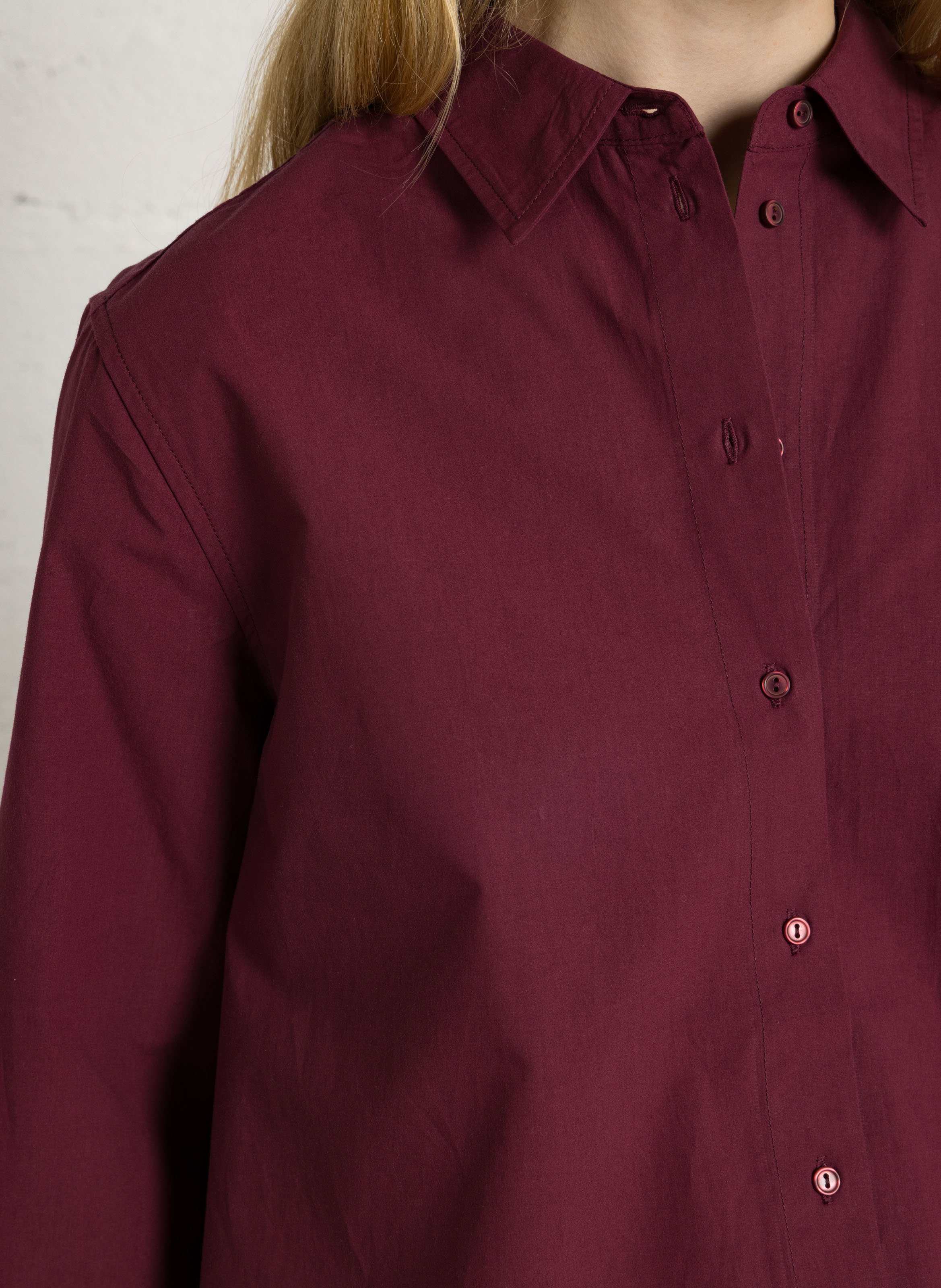 Chemise droite en coton SUD EXPRESS Rouge