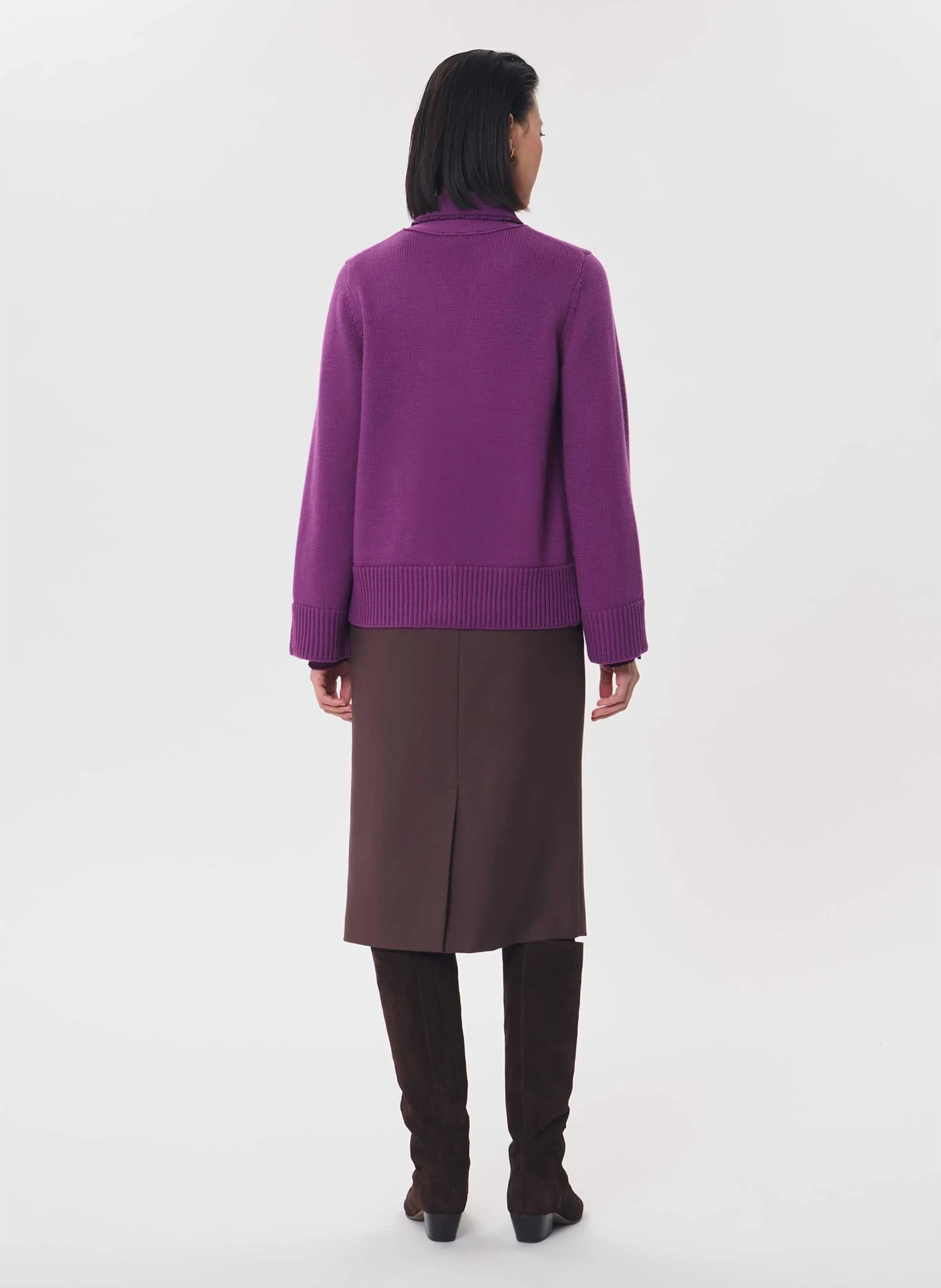 V-neck cardigan TARA JARMON Purple