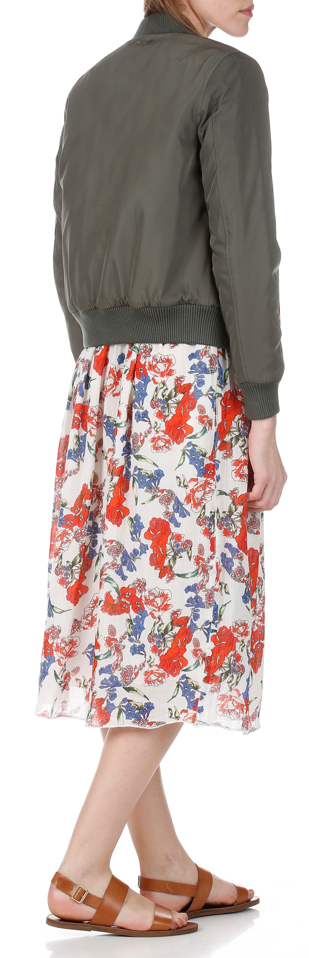 Bomber col teddy cintré BOMBERS ORIGINAL Kaki