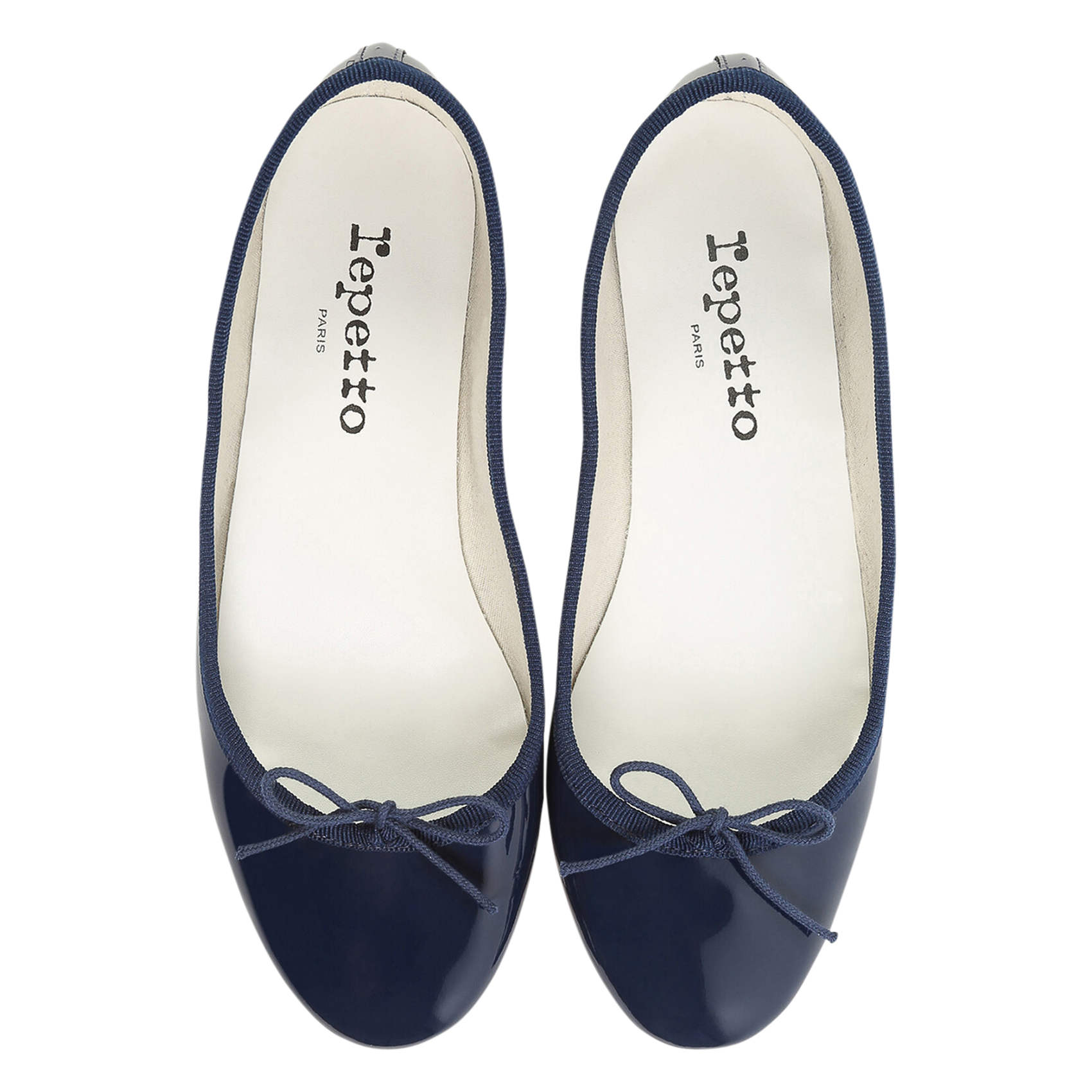 Ballerines vernies en cuir vernis REPETTO Bleu