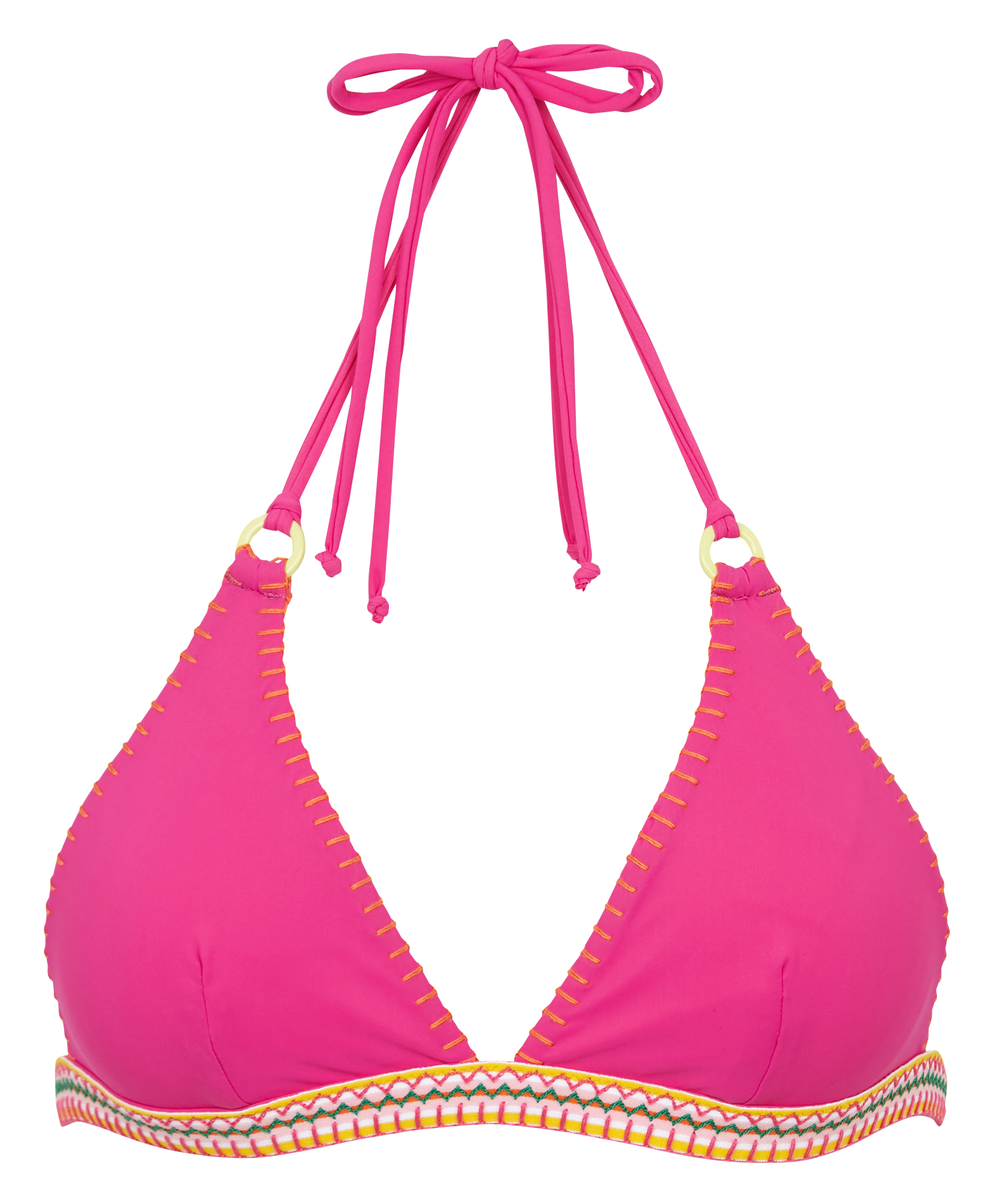 Haut de maillot de bain forme triangle  BANANA MOON Rose
