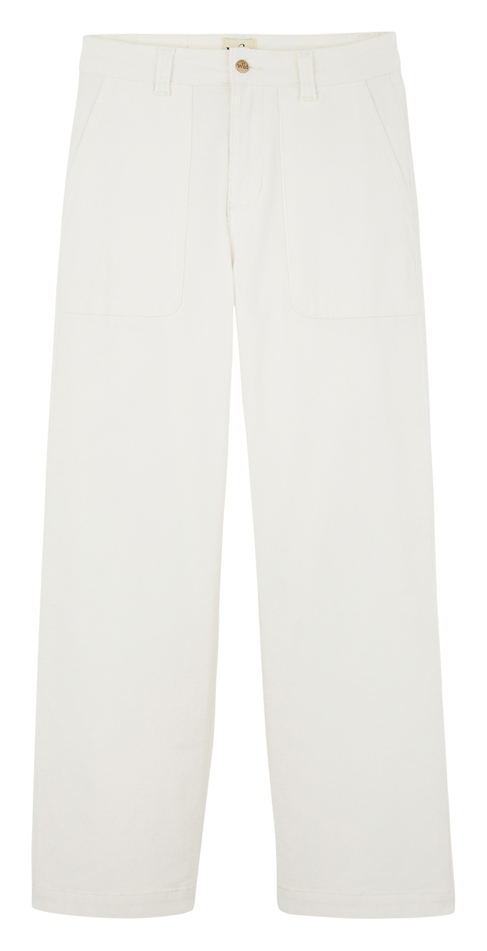 Straight fitted cotton-blend pants WILD White