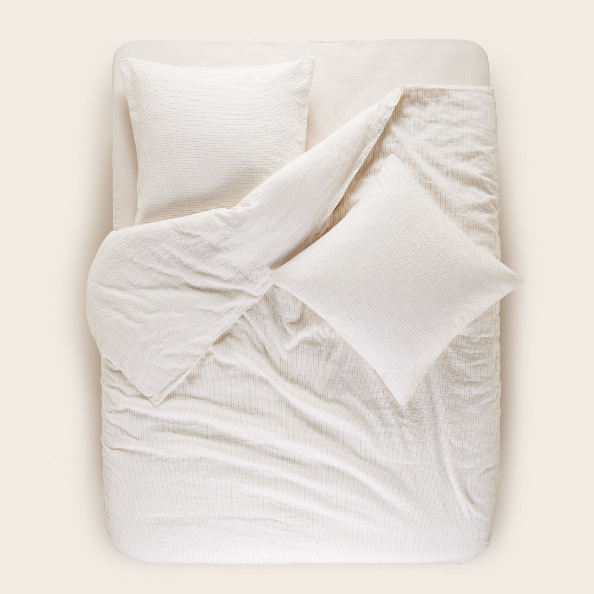 Set of 2 cotton pillowcases MADURA Beige