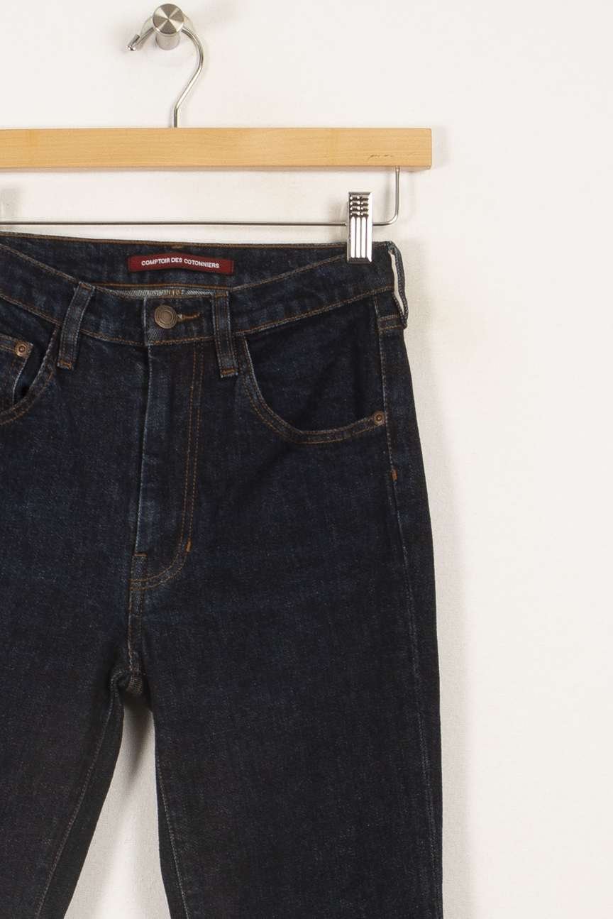 Cropped slim jeans with studs COMPTOIR DES COTONNIERS - Seconde main Blue