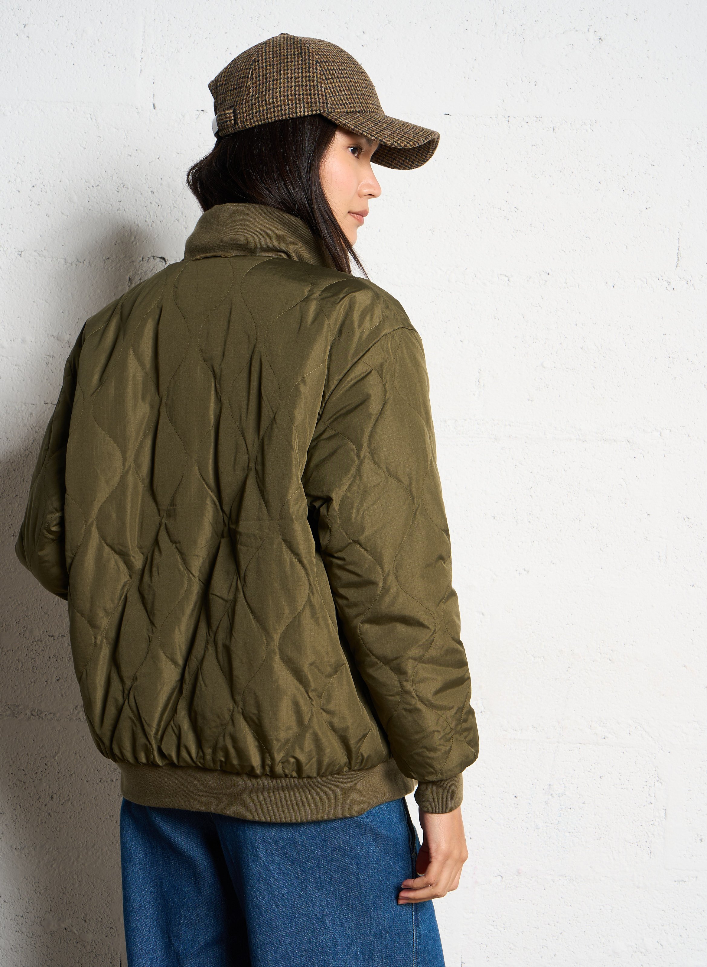 Veste droite réversible col montant TAION Kaki