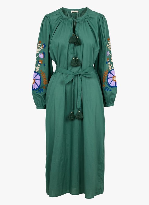 V-Neck organic cotton midi dress Green Louise misha - Women | Place des Tendances V-Neck organic cotton midi dress Green Louise misha - Women | Place des Tendances