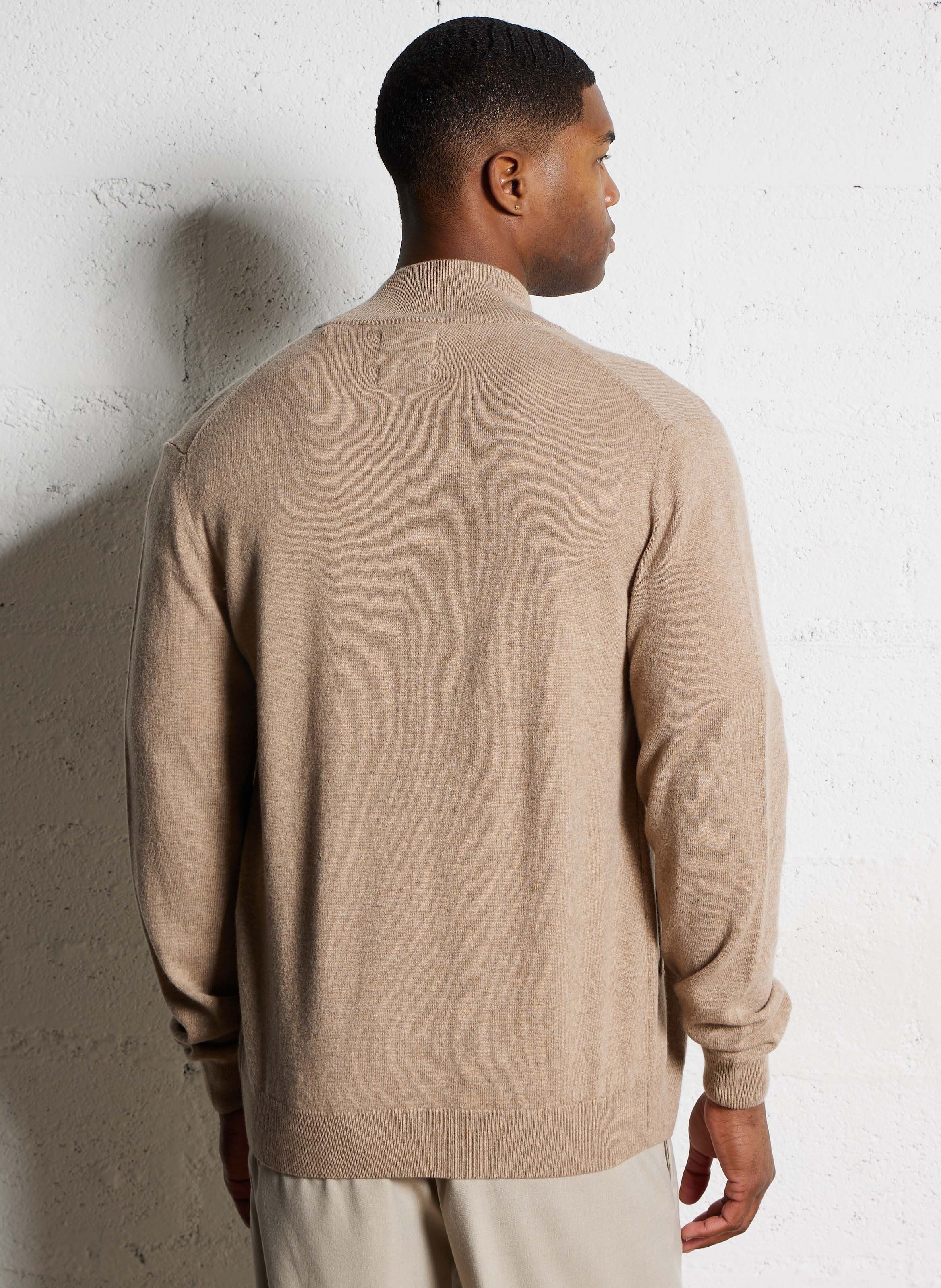 High-neck zipped sweater GANT Beige