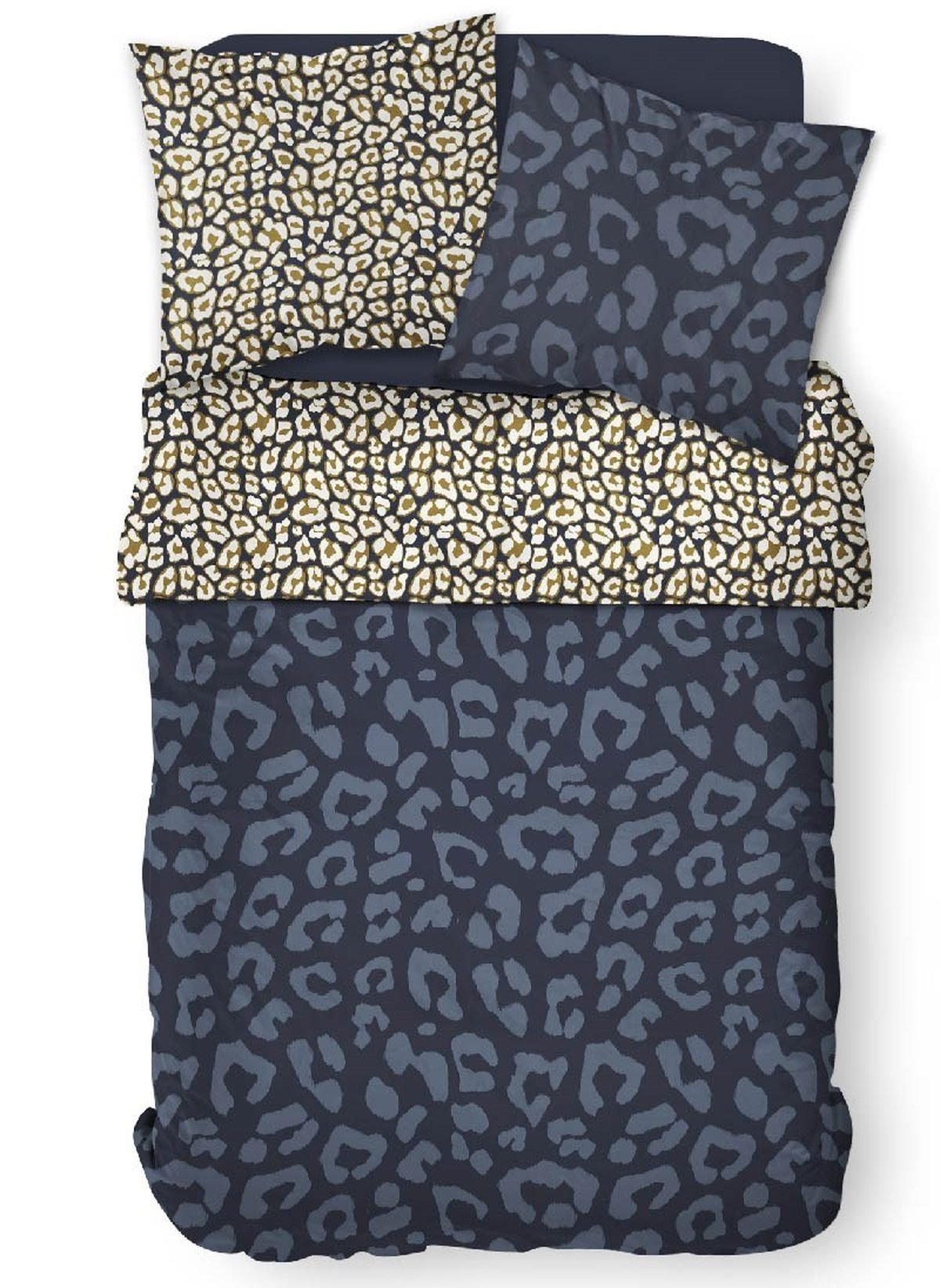 Animal print cotton bedding set TODAY LINGE DE MAISON Blue