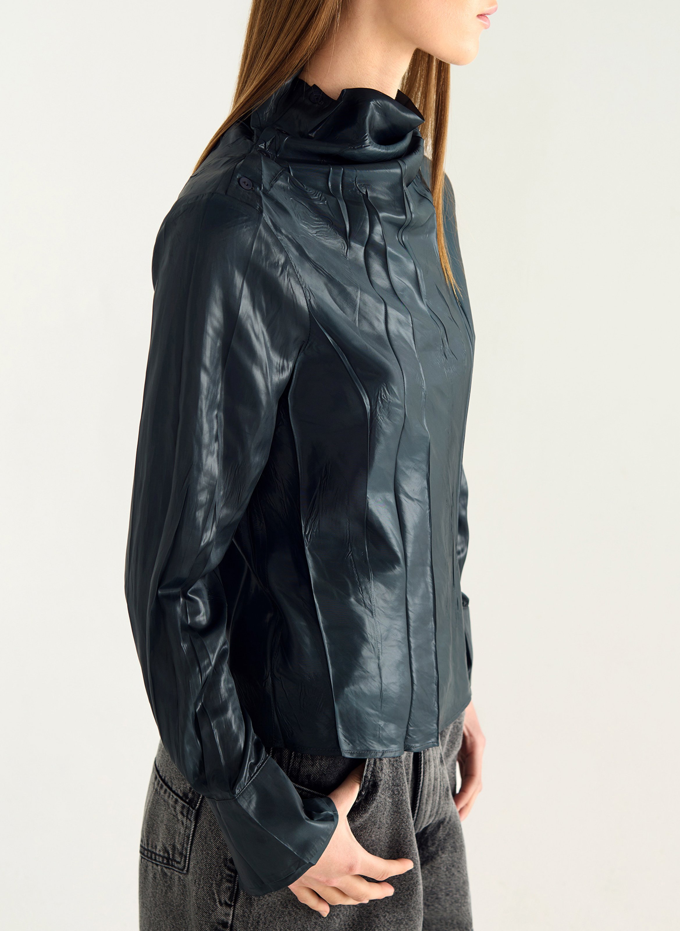 Turtleneck top COTELAC Green