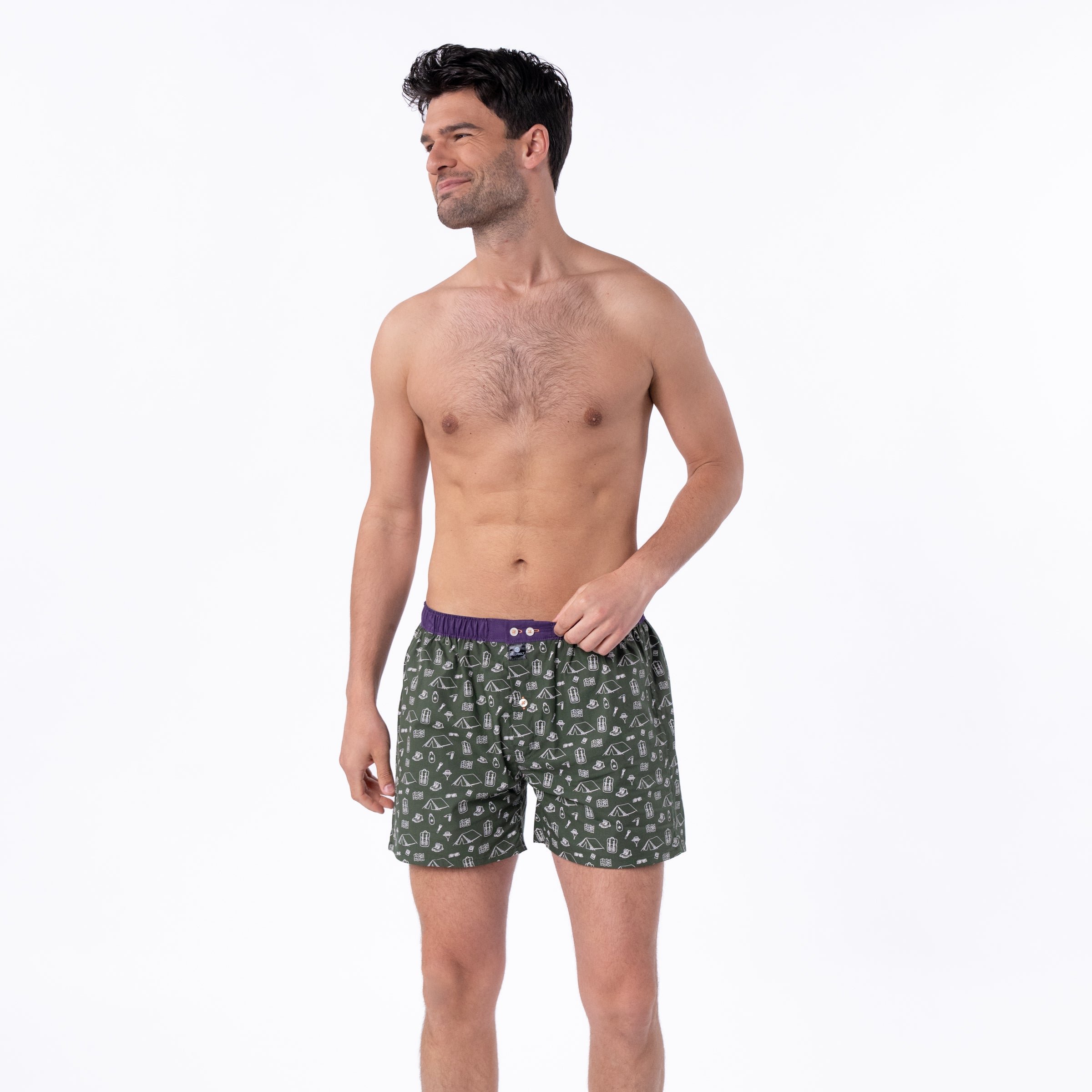 Organic cotton boxer shorts BILLYBELT Khaki
