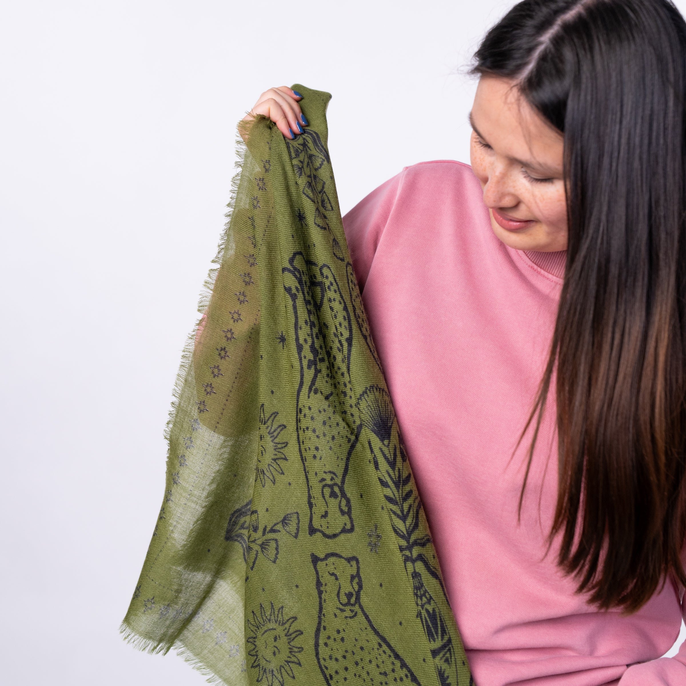 Small wool sasha scarf BILLYBELT Khaki