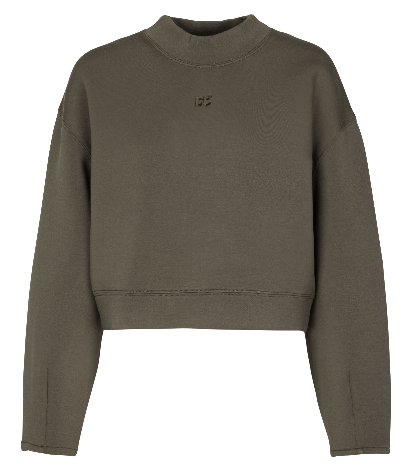 Korte effen coltrui met ronde hals BELLEROSE Bruin