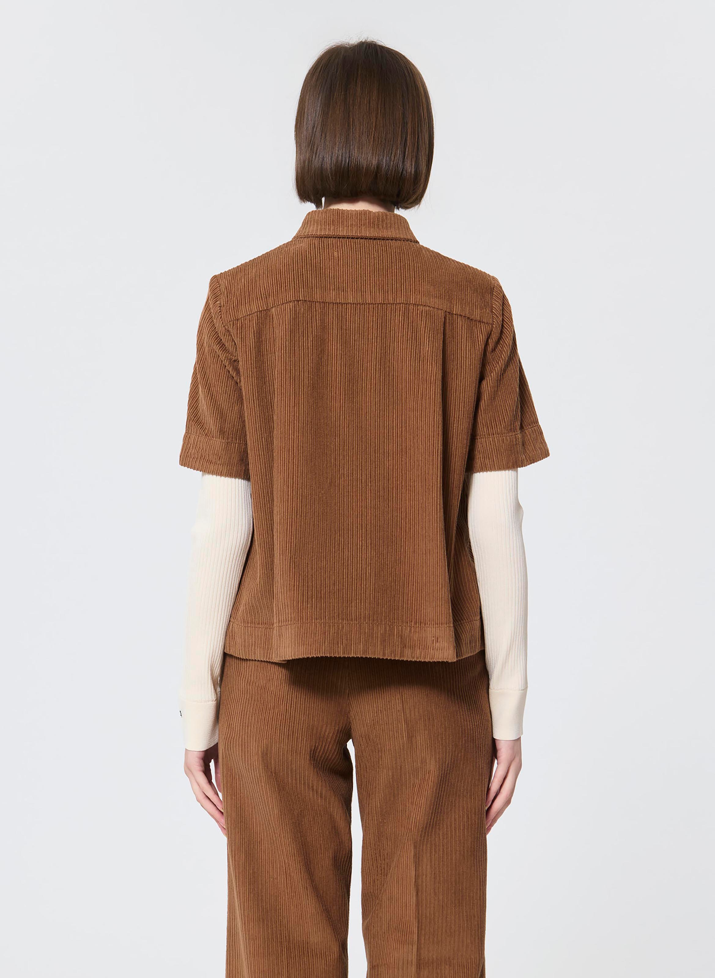 Chemise col classique en coton TARA JARMON Marron