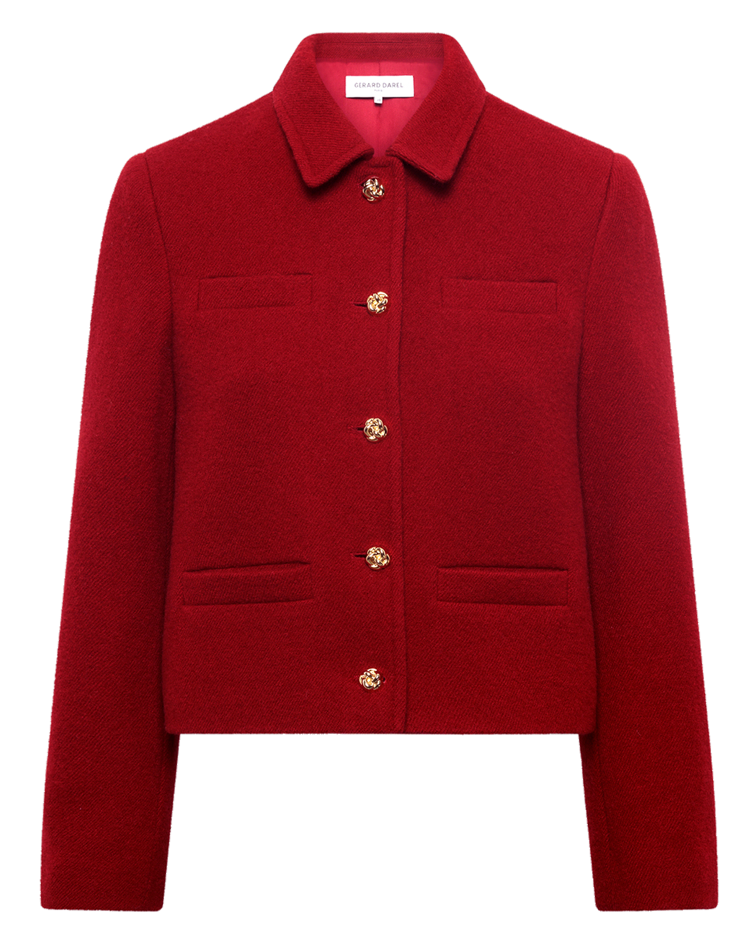Veste col classique en laine  GERARD DAREL Rouge