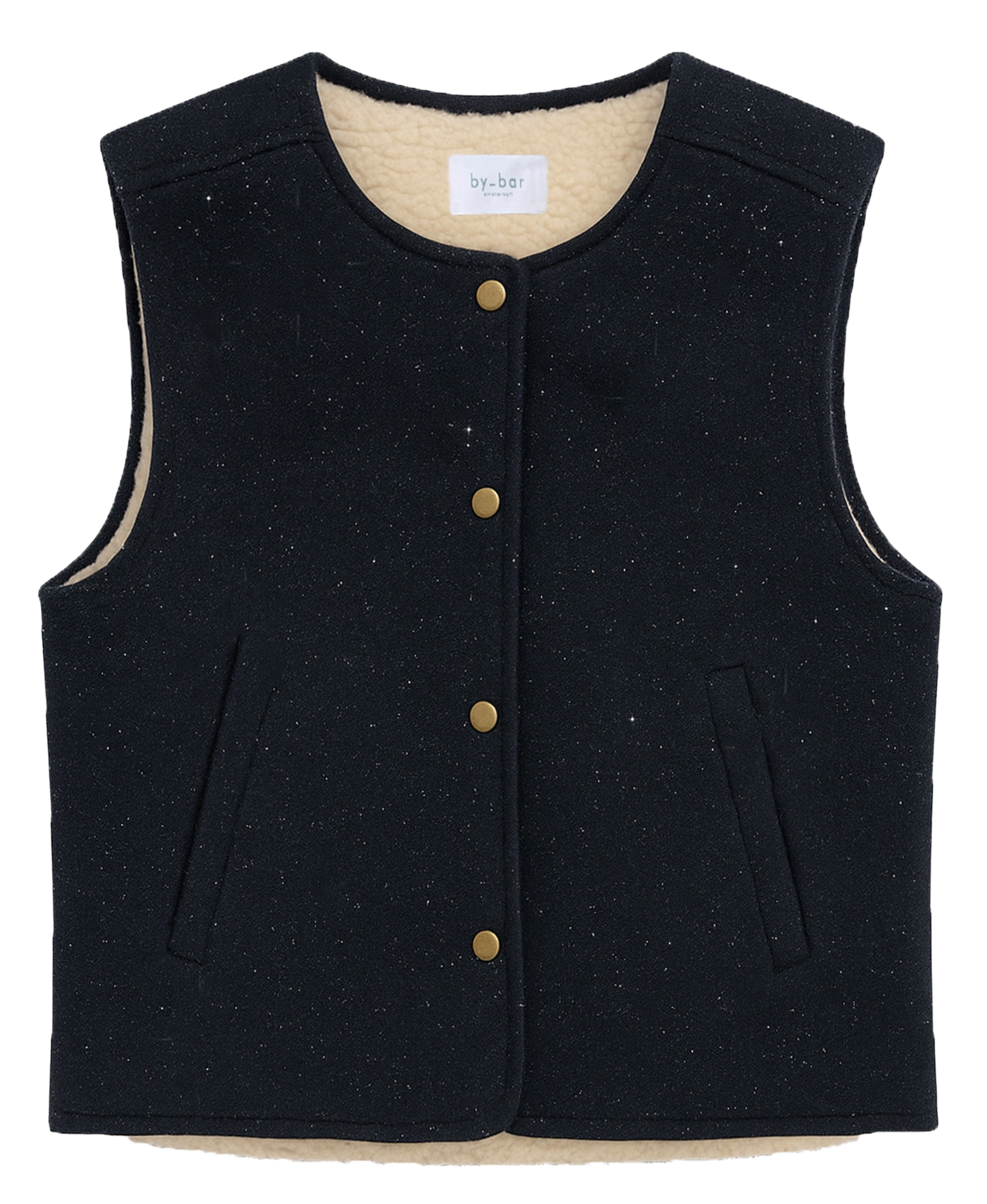 Veste sans manches réversible en laine mélangée BY BAR Bleu