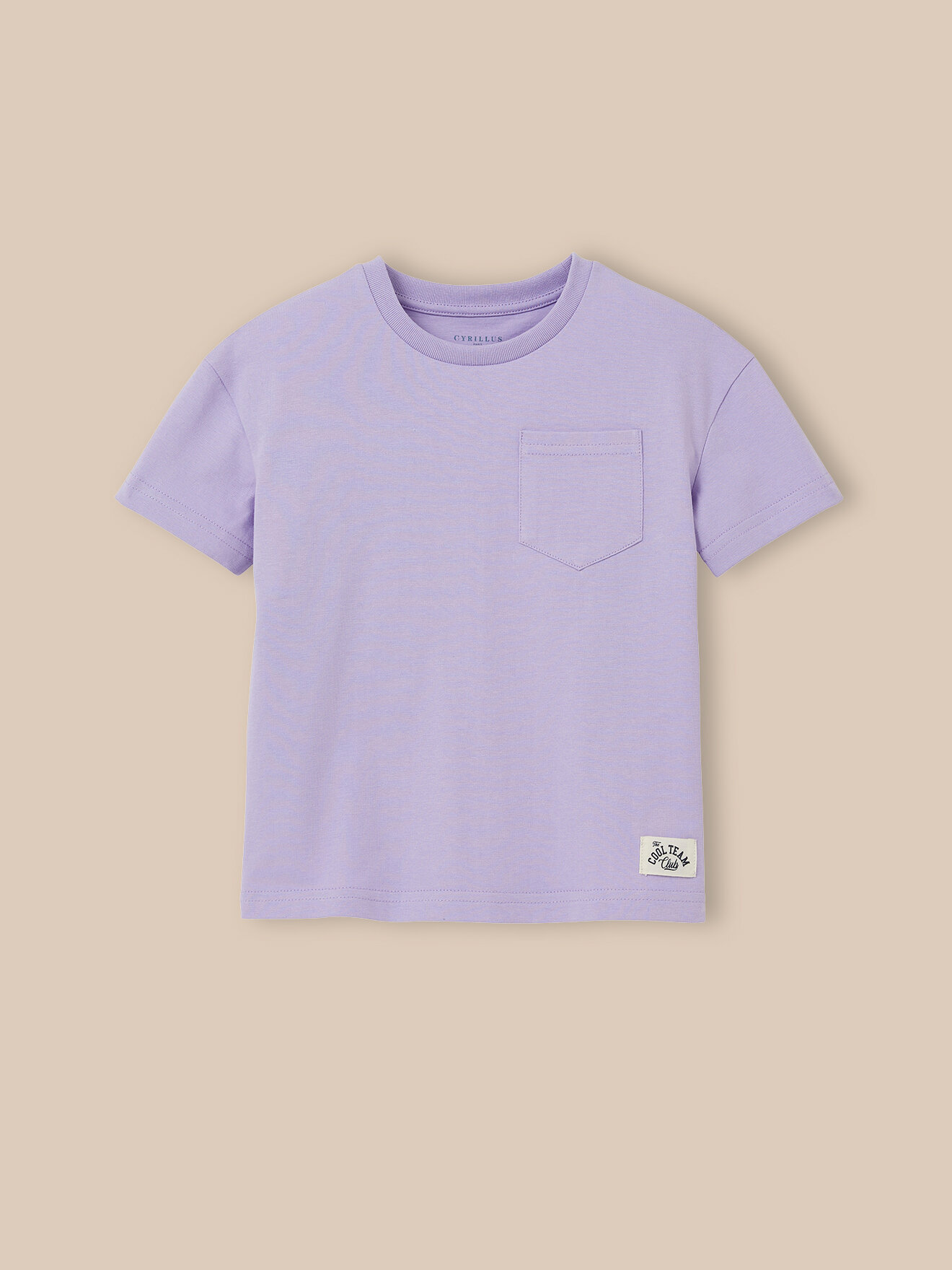 Organic cotton plain T-shirt CYRILLUS Purple