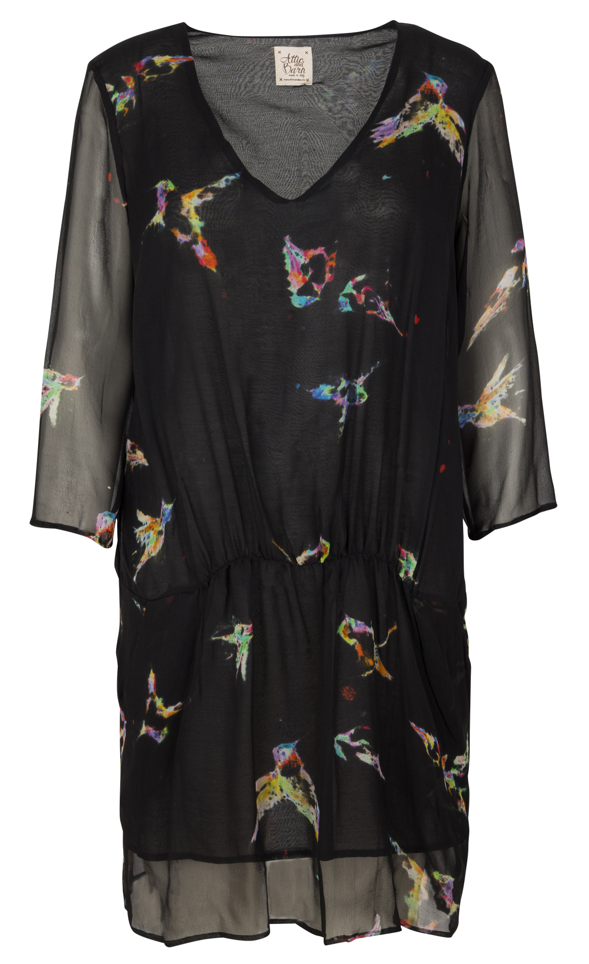 Pleated dress ATTIC AND BARN Black